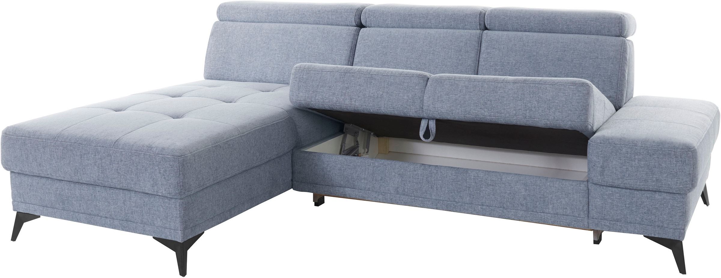 INOSIGN Ecksofa »Cardiz L-Form«, inkl.Kopfteilverstellung und Federkern wahlweise mit Bettfunktion