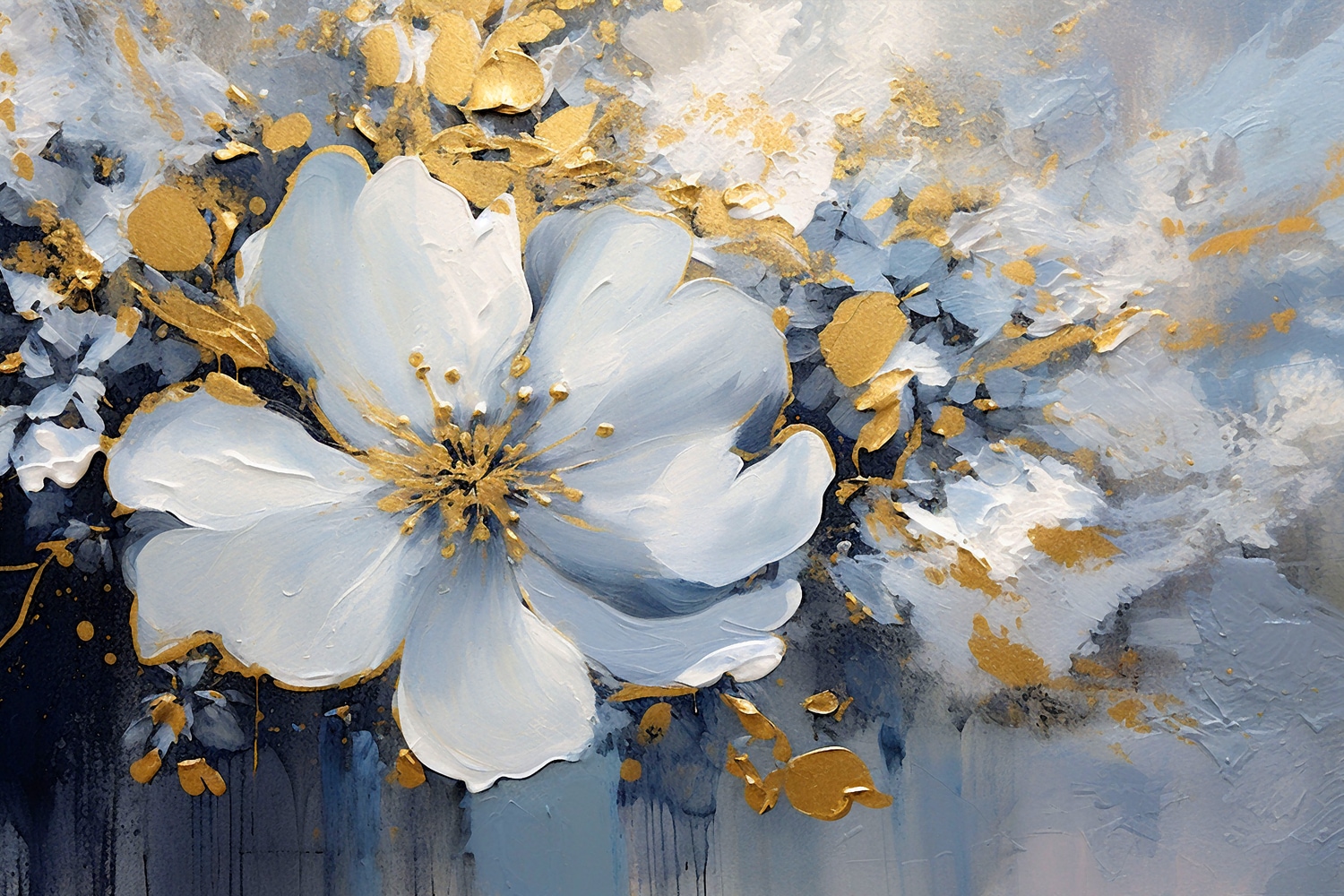 queence Leinwandbild "The golden Flower"
