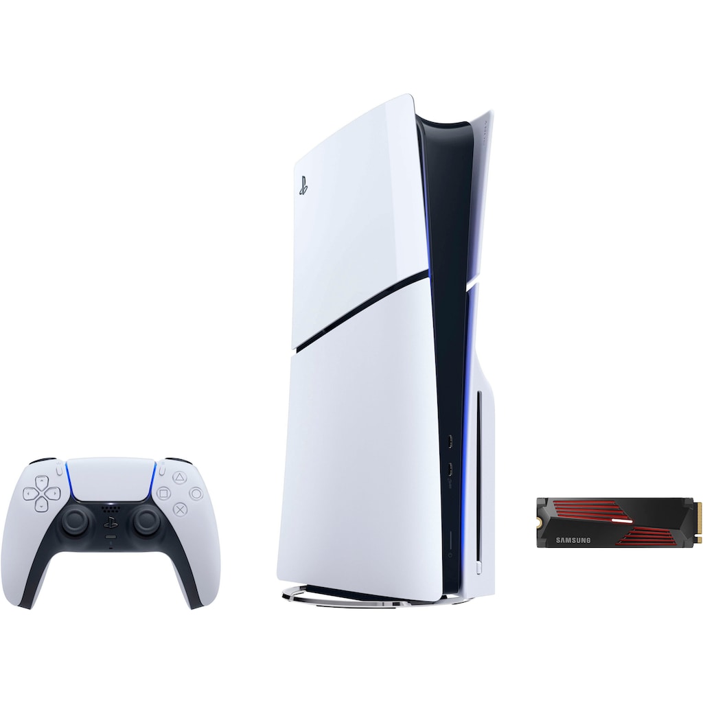 PlayStation 5 Spielekonsole »Disk Edition (Slim) + Samsung 990 PRO Heatsink interne SSD mit«