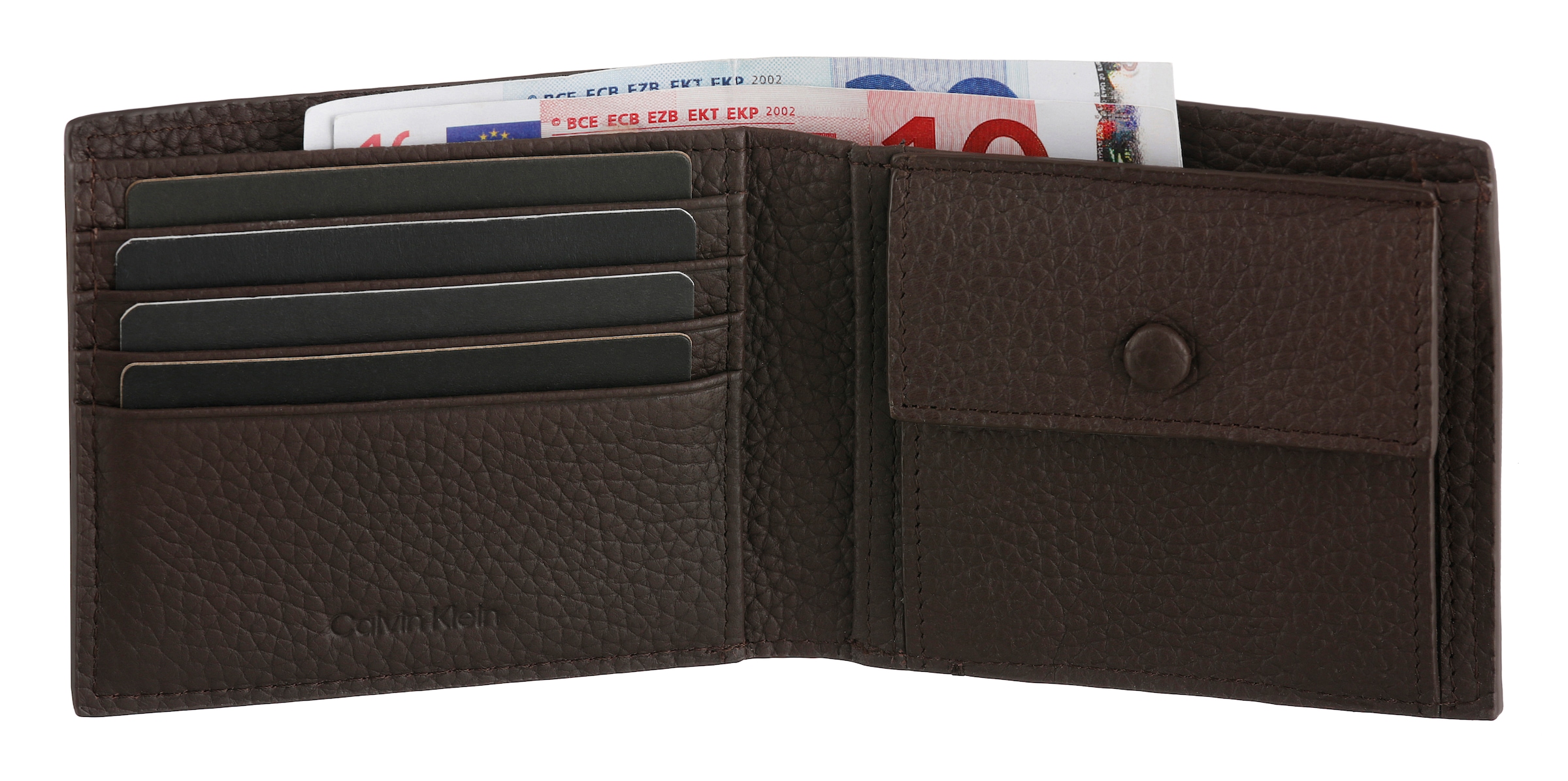 Calvin Klein Geldbörse »FOIL EMBOSS EW BILLFOLD W COIN« Unisex Geldbeutel, Portemonnaie mit Logoschriftzug