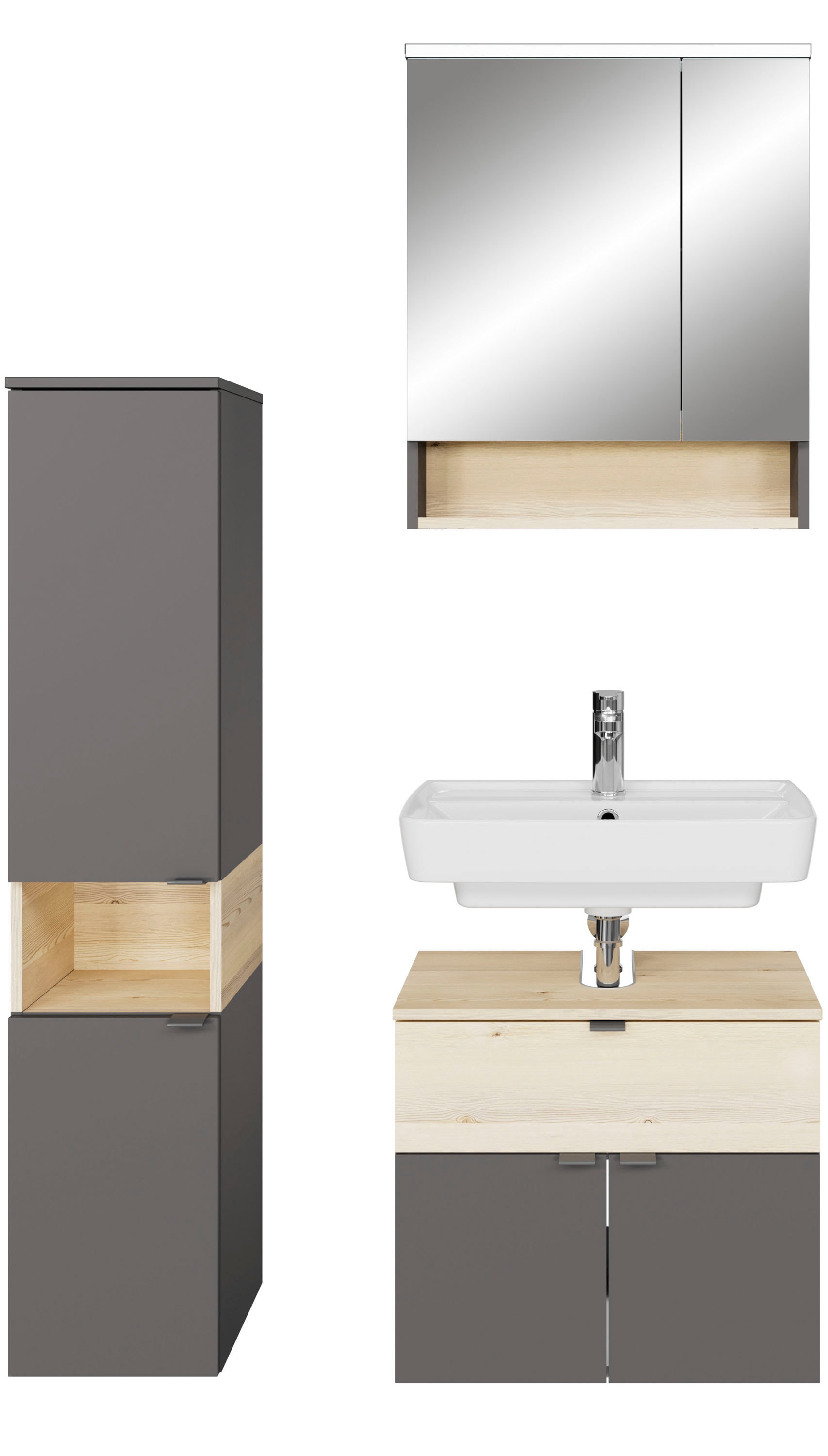 Saphir Badmöbel-Set »Quickset 394«, (Komplett-Set, 3 St.)