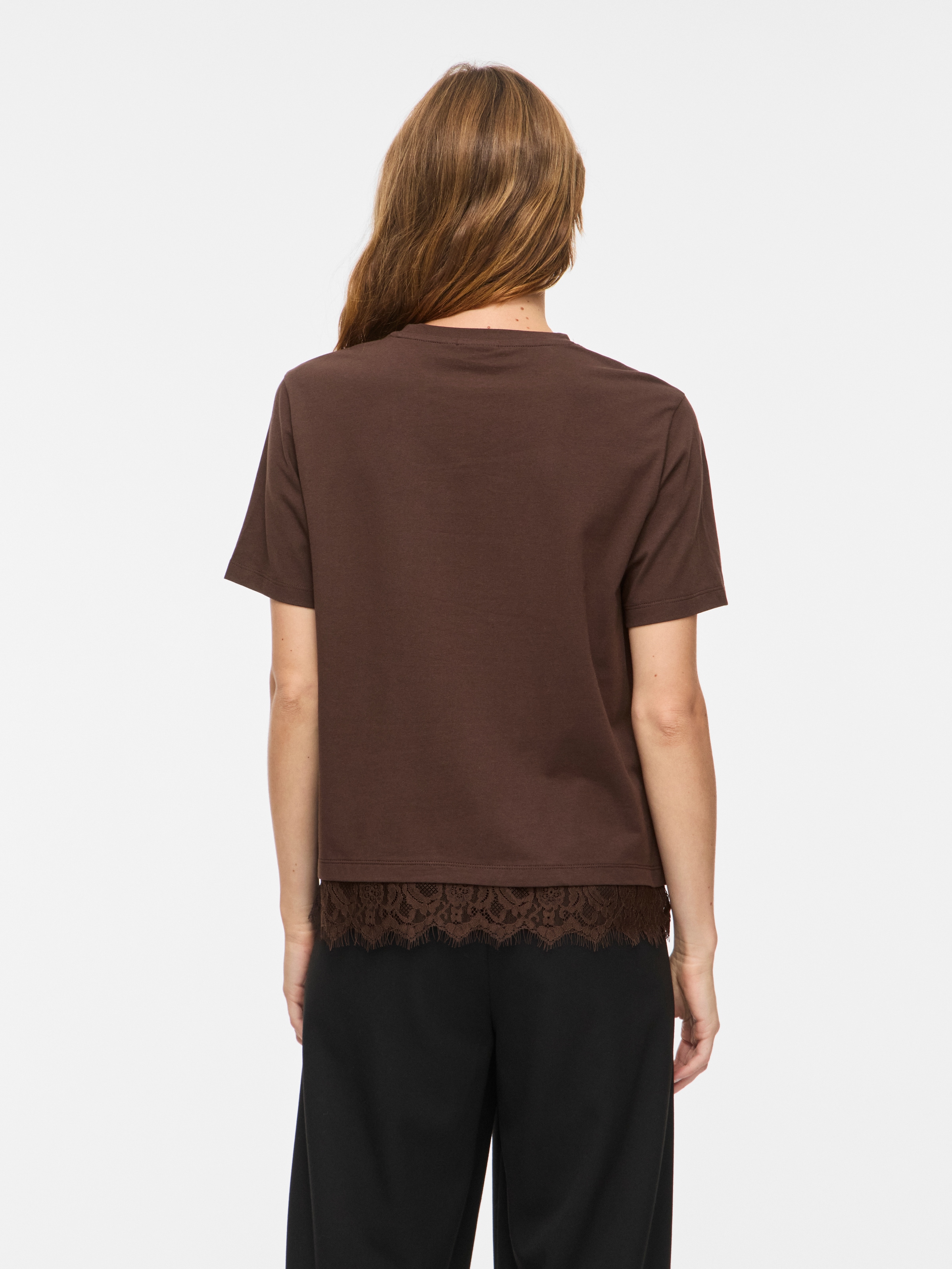 Vila Spitzenshirt »VINORA S/S LACE T-SHIRT - NOOS« Baumwollmischung, regular fit, mit Spitze