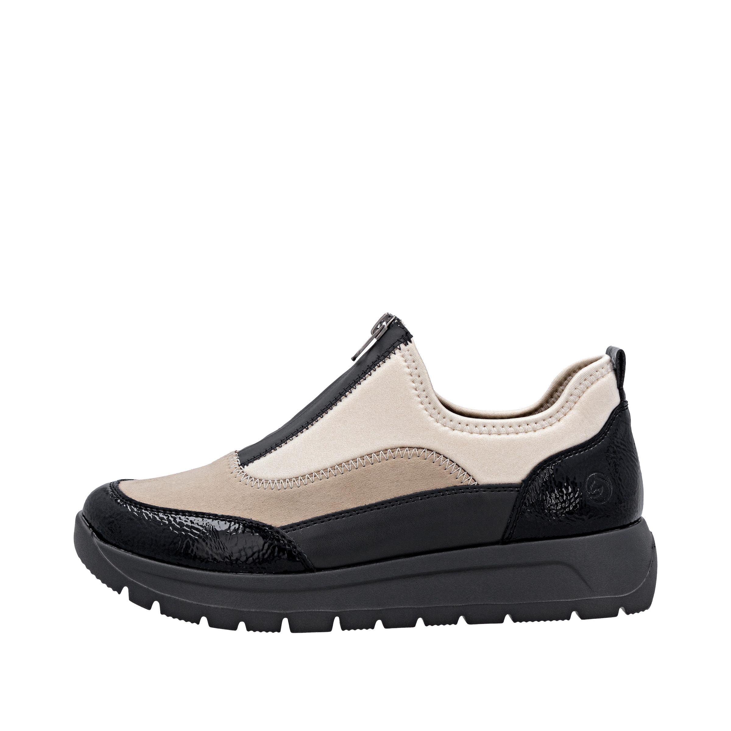 Remonte Plateausneaker, Halbschuh, Casual-Sneaker mit Lackdetails