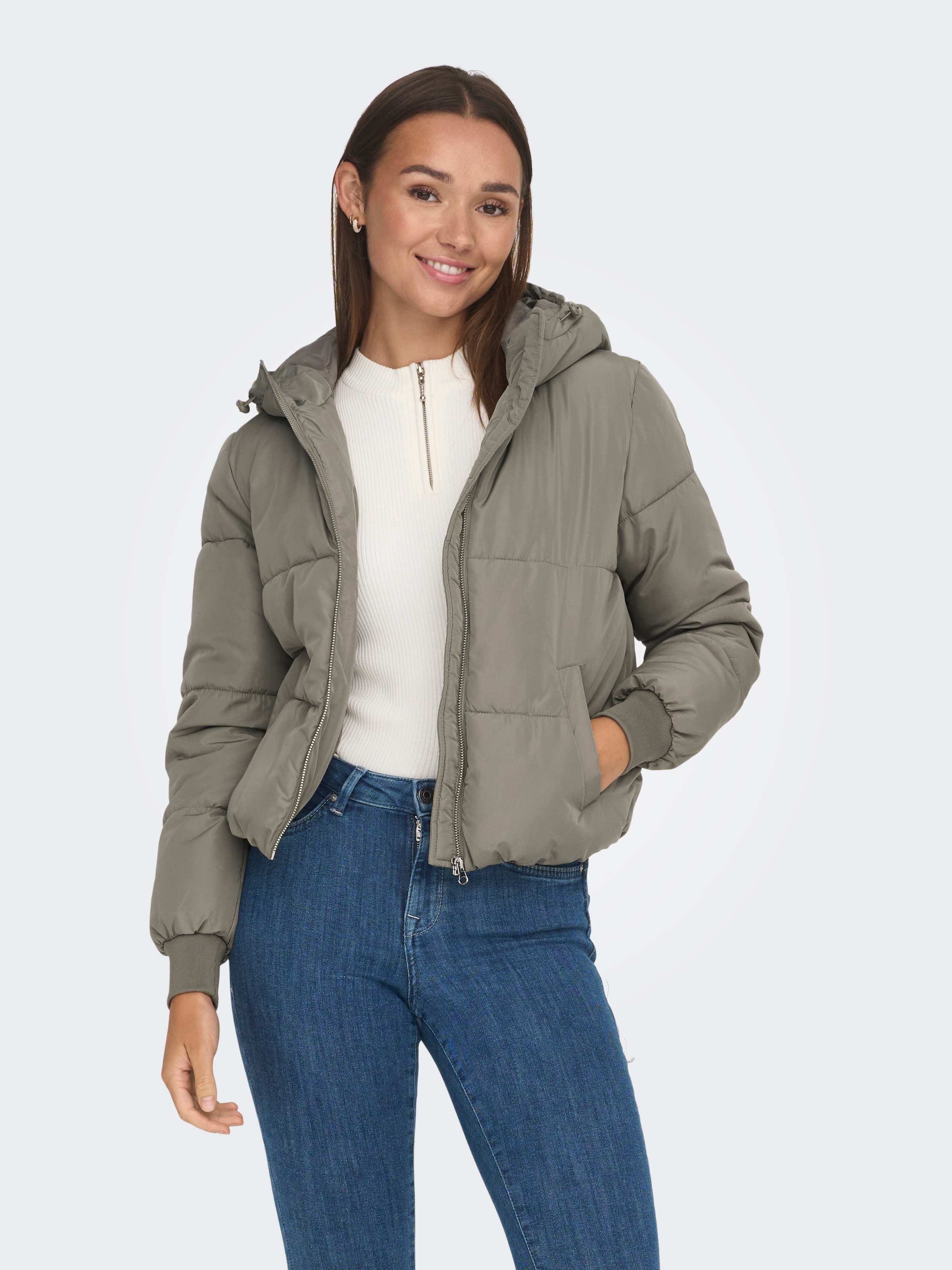 JDY Steppjacke "JDYNEWERICA LIFE SHORT HOOD JKT OTW NOOS", mit Kapuze günstig online kaufen