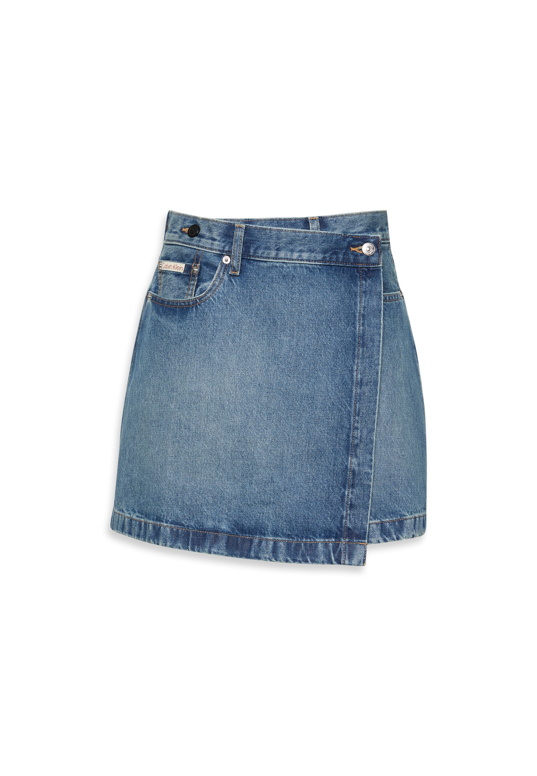 Calvin Klein Jeans Jeansrock "DENIM MINI WRAP SKIRT", Figurbetont günstig online kaufen