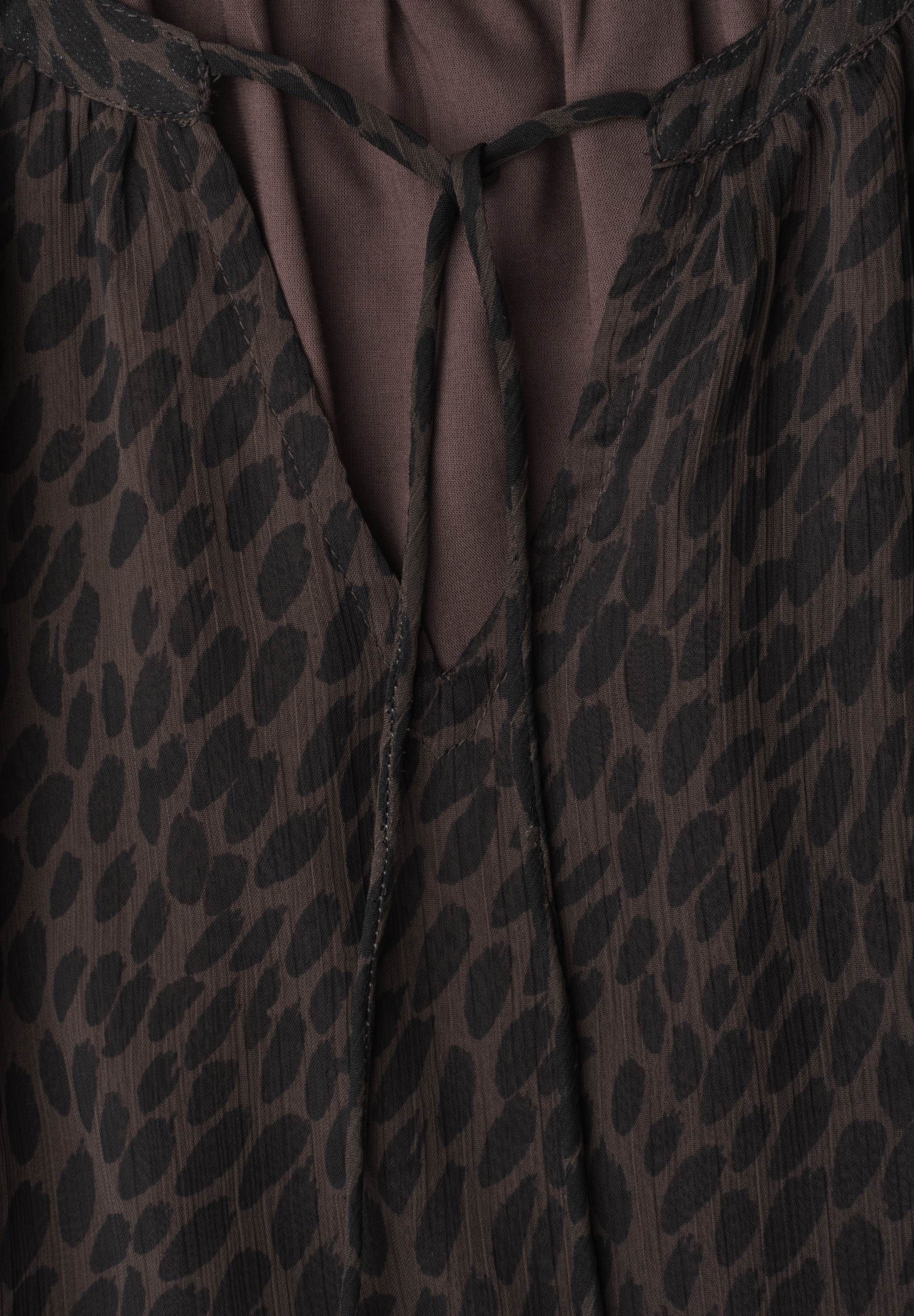 STREET ONE Langarmbluse mit Chiffon-Layer