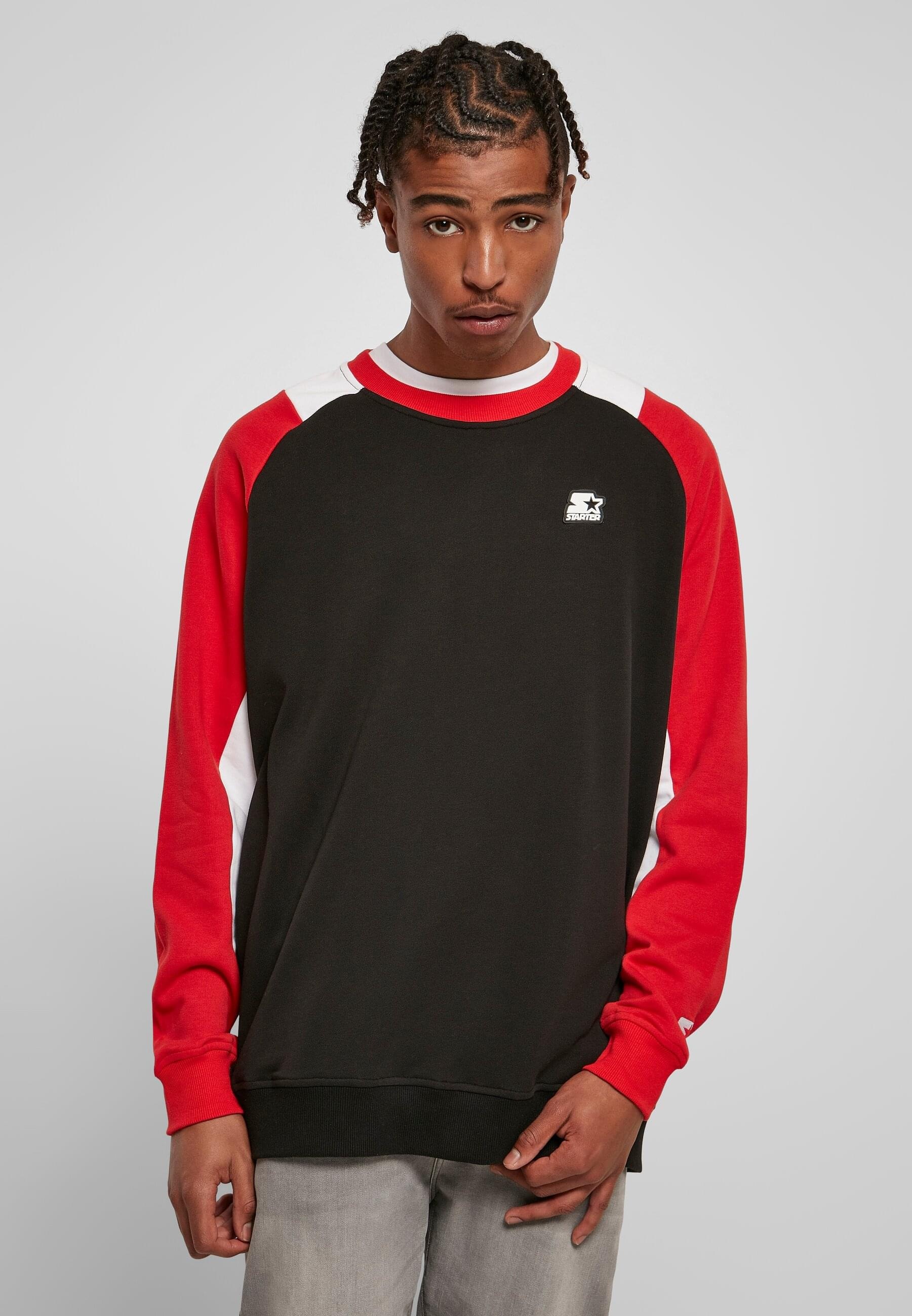 Starter Black Label Rundhalspullover »Starter Black Label Herren Starter Laser Crew«, (1 tlg.)