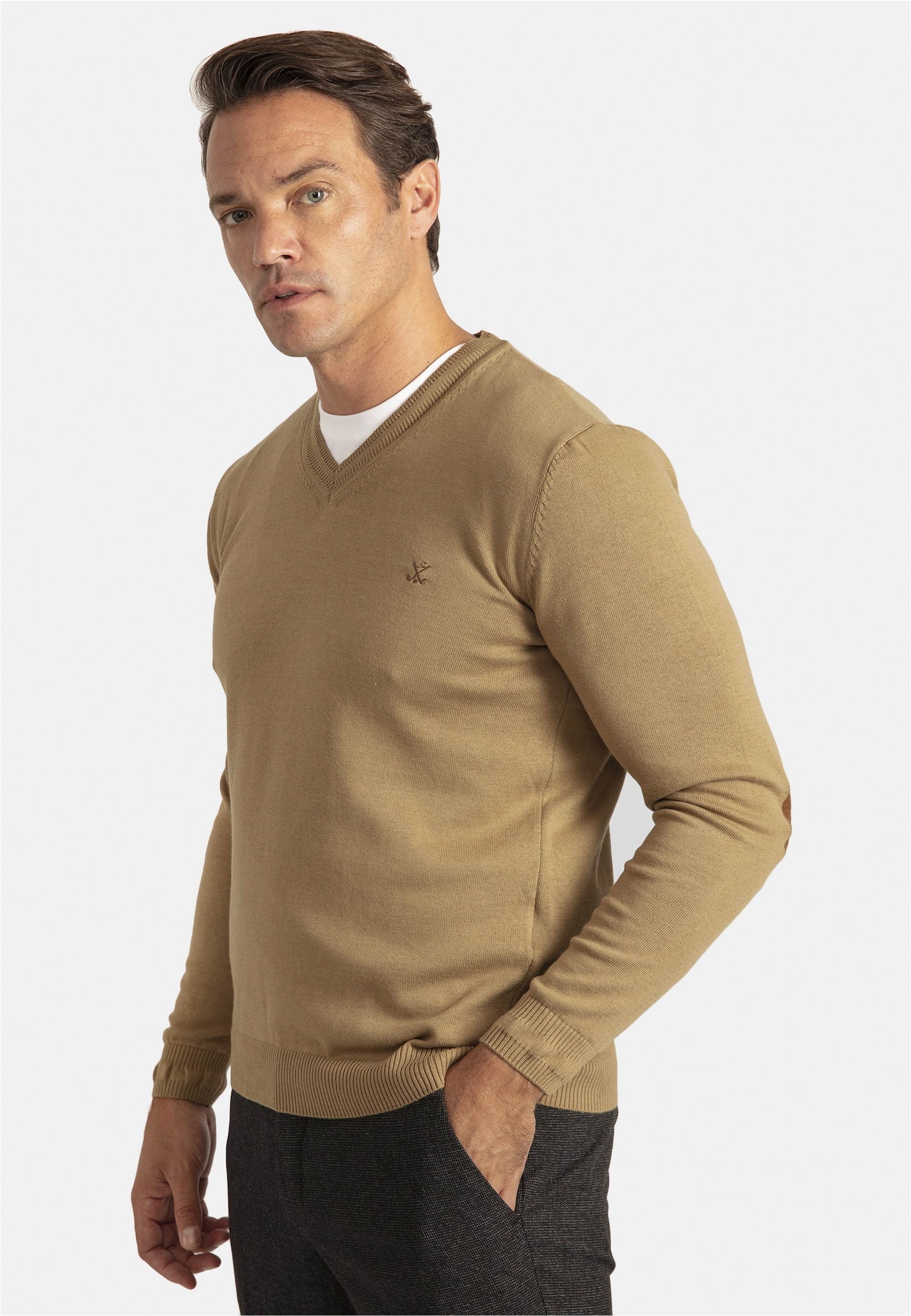 SIR RAYMOND TAILOR Strickpullover »Los Angeles«, (1 tlg.), mit klassischem V-Ausschnitt