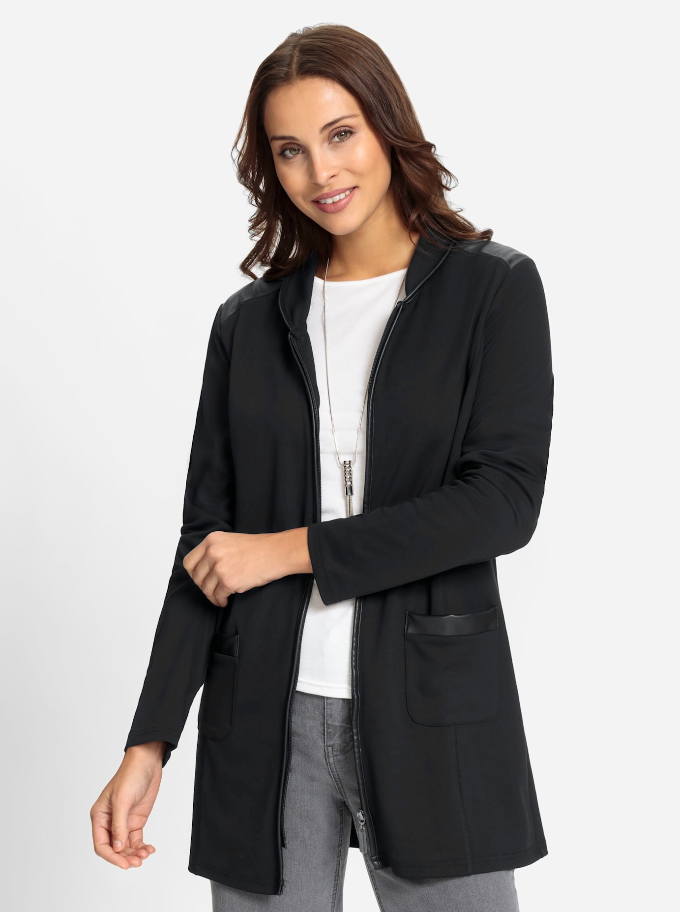 Inspirationen Shirtjacke »Sweatshirtjacke«, (1 tlg.)