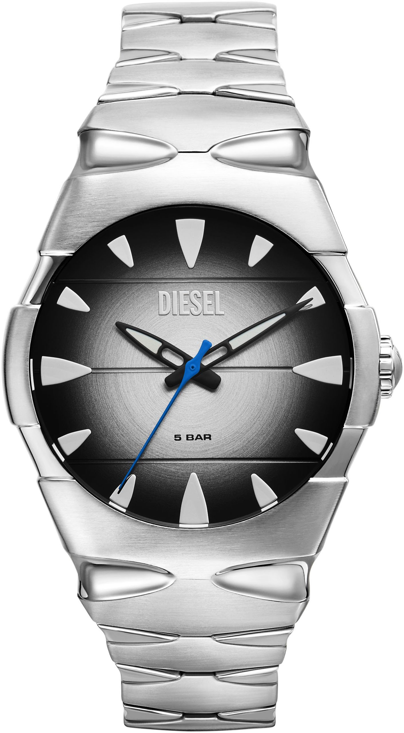 DIESEL Herren Quarzuhr "D-SRUPTOR"edelstahlfarben, Armbanduhren, Armbanduhr, Herrenuhr, Edelstahlarmband, analog