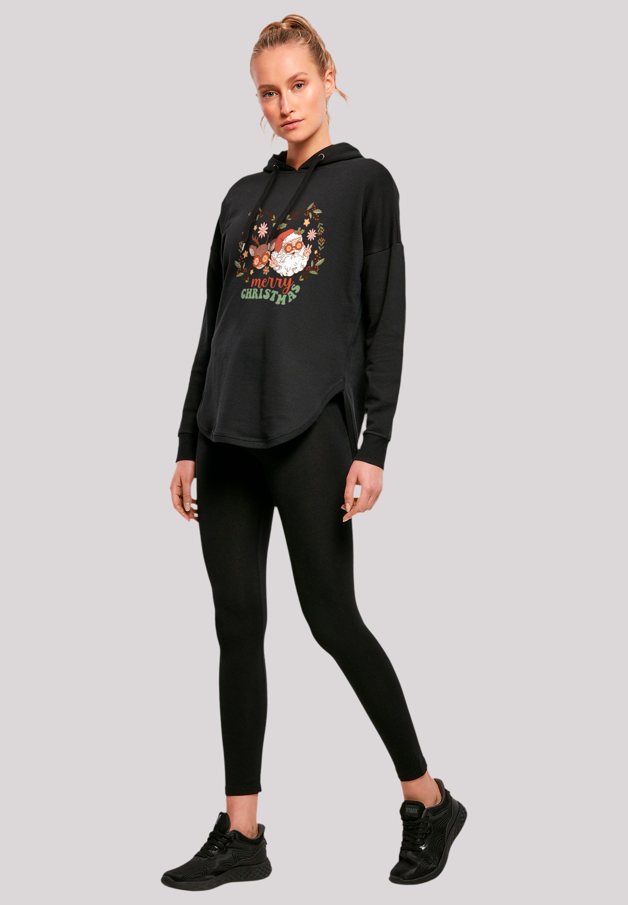 F4NT4STIC Kapuzenpullover »Weihnachten Hippie Santa And Reindeer«, Premium Qualität, Weihnachts-Kollection