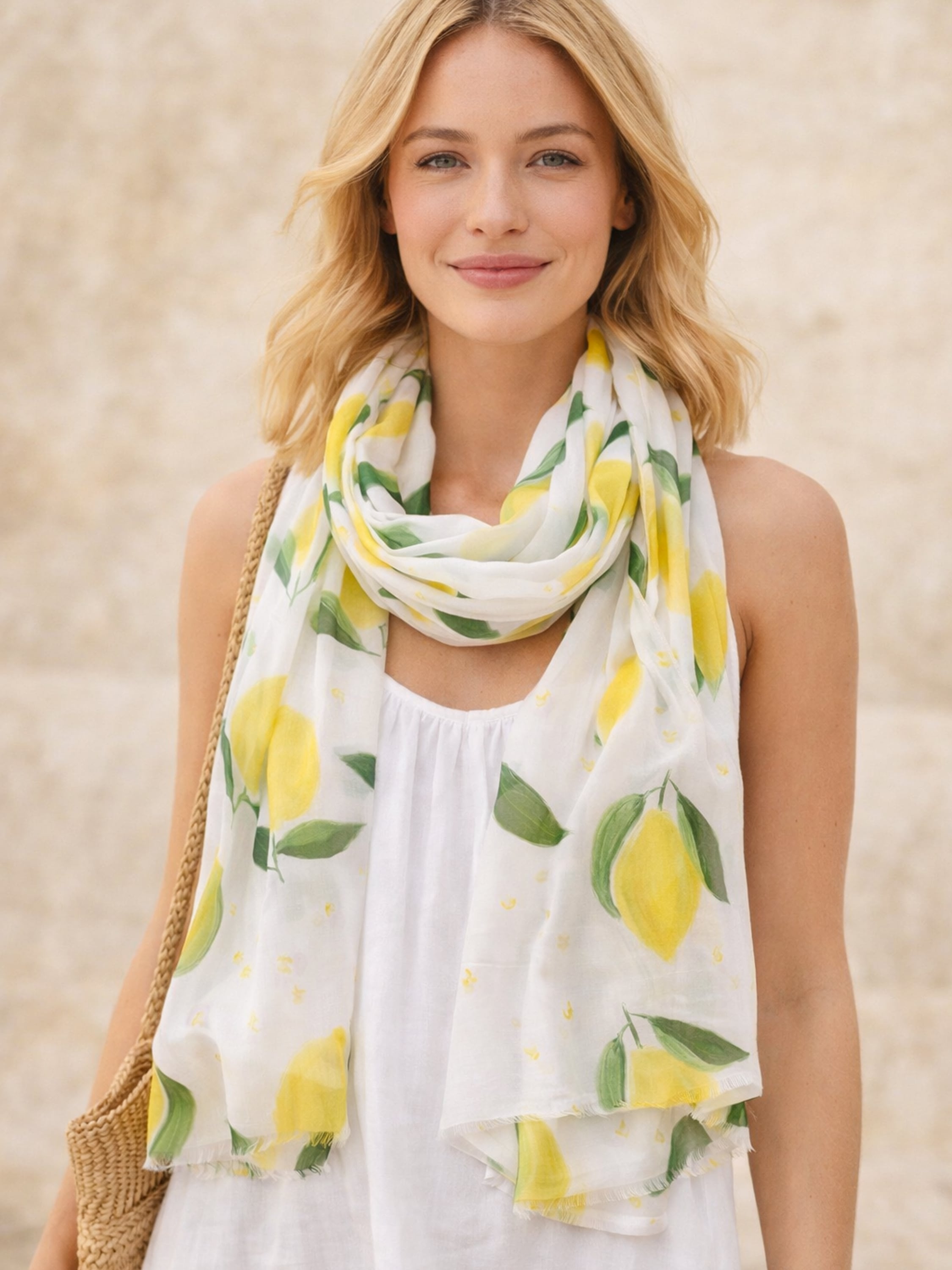 COLLEZIONE ALESSANDRO Modeschal »Zitrus« 1 Stk. mit mediteranem Motiv 'Zitrone'