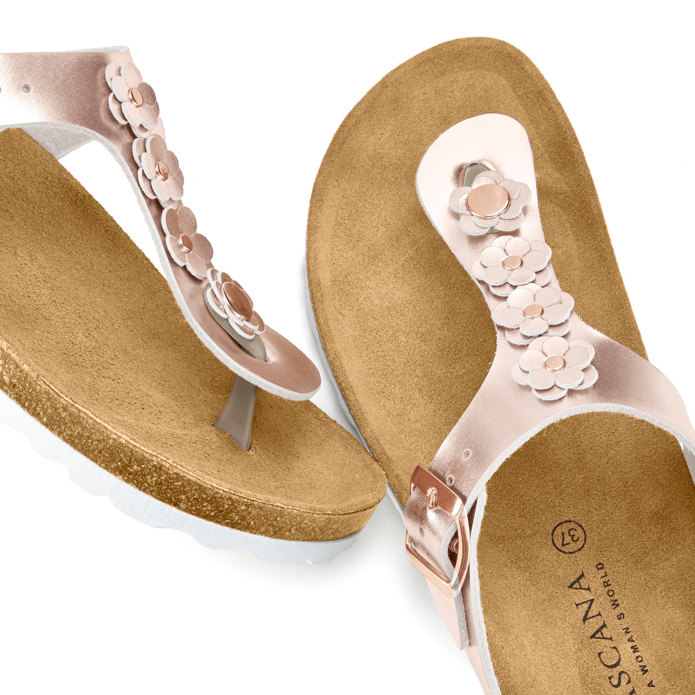 LASCANA Sandal Rose Gold Size 36 3