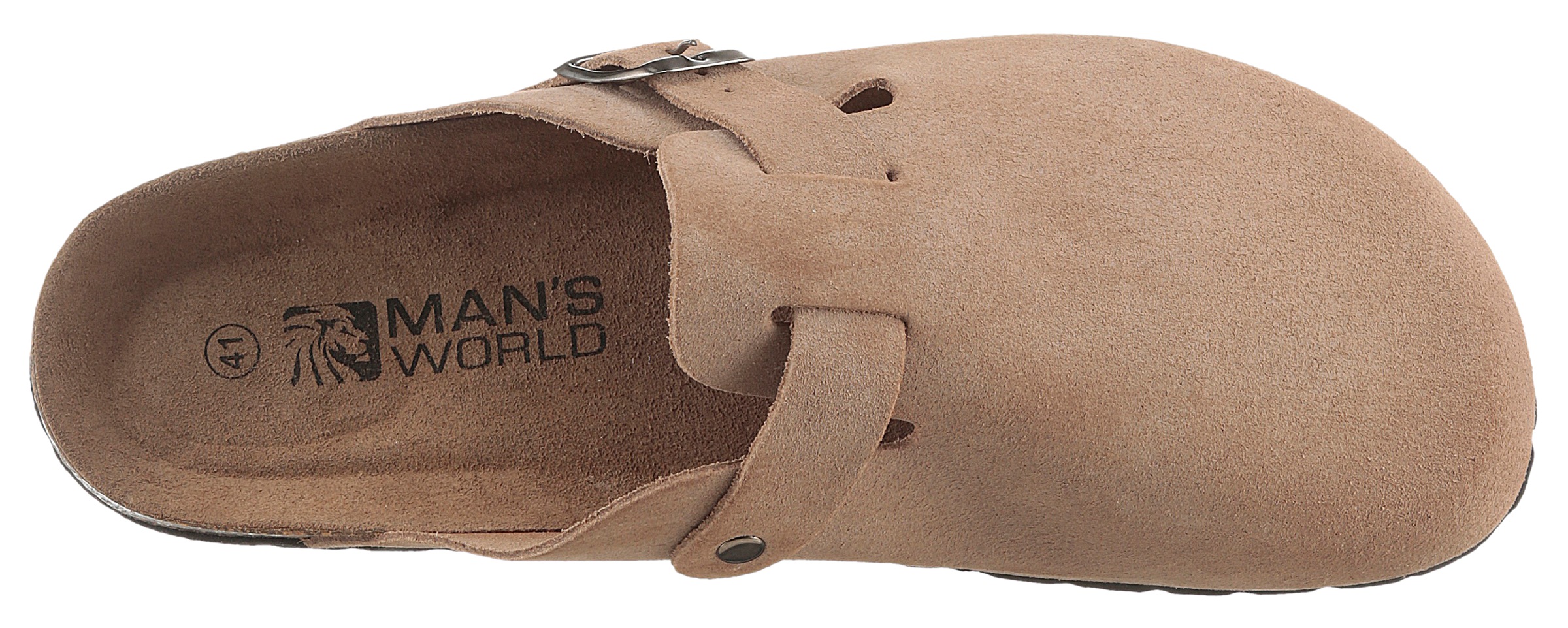 Man's World Clog, Schlappen, Sommerschuh, Hausschuh mit vorgeformtem Fußbett