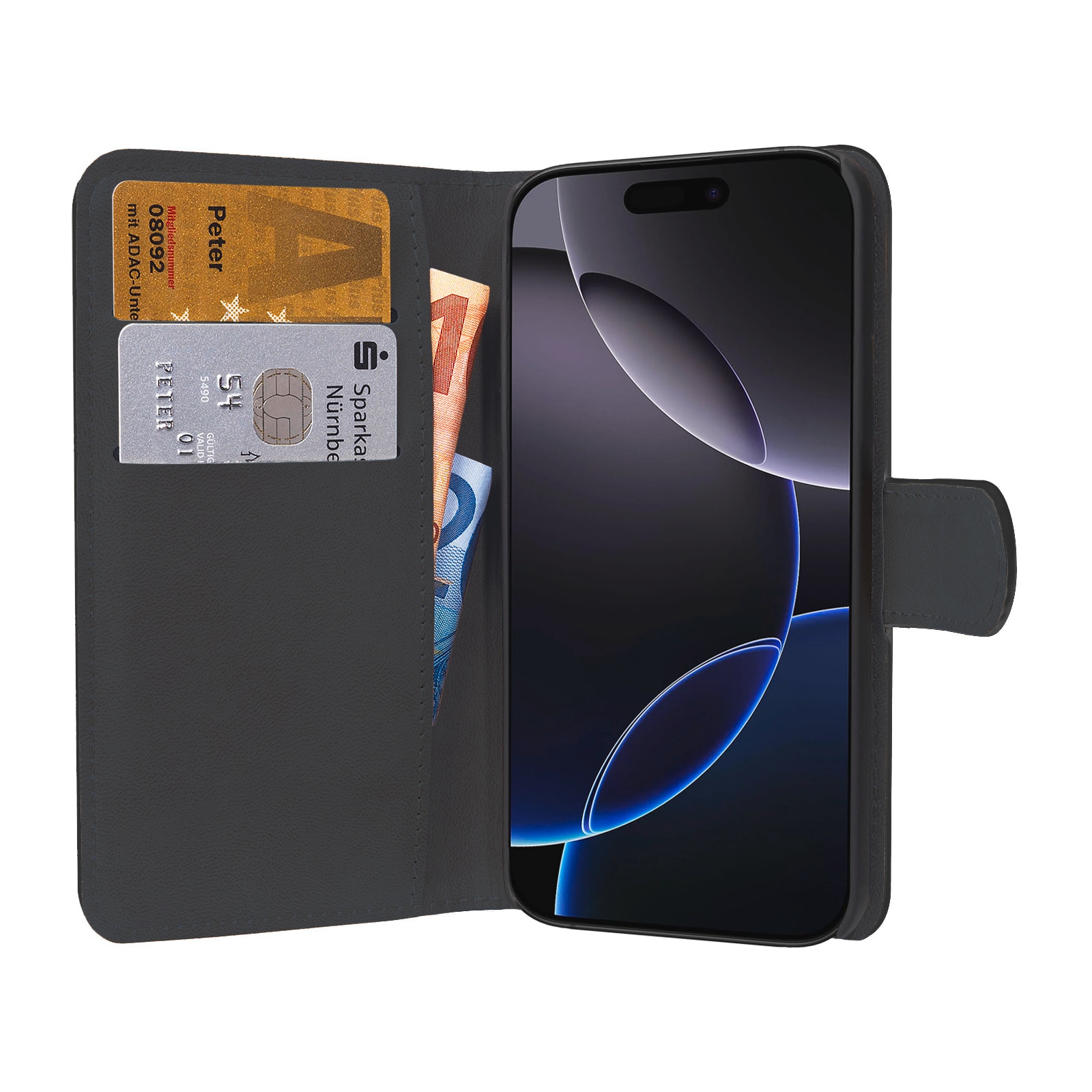 PEDEA Handyhülle »Book Cover Classic für Apple iPhone 16 Pro«, Backcover, Schutzhülle, Handyschutzhülle, Case, Schutzcase, stoßfest