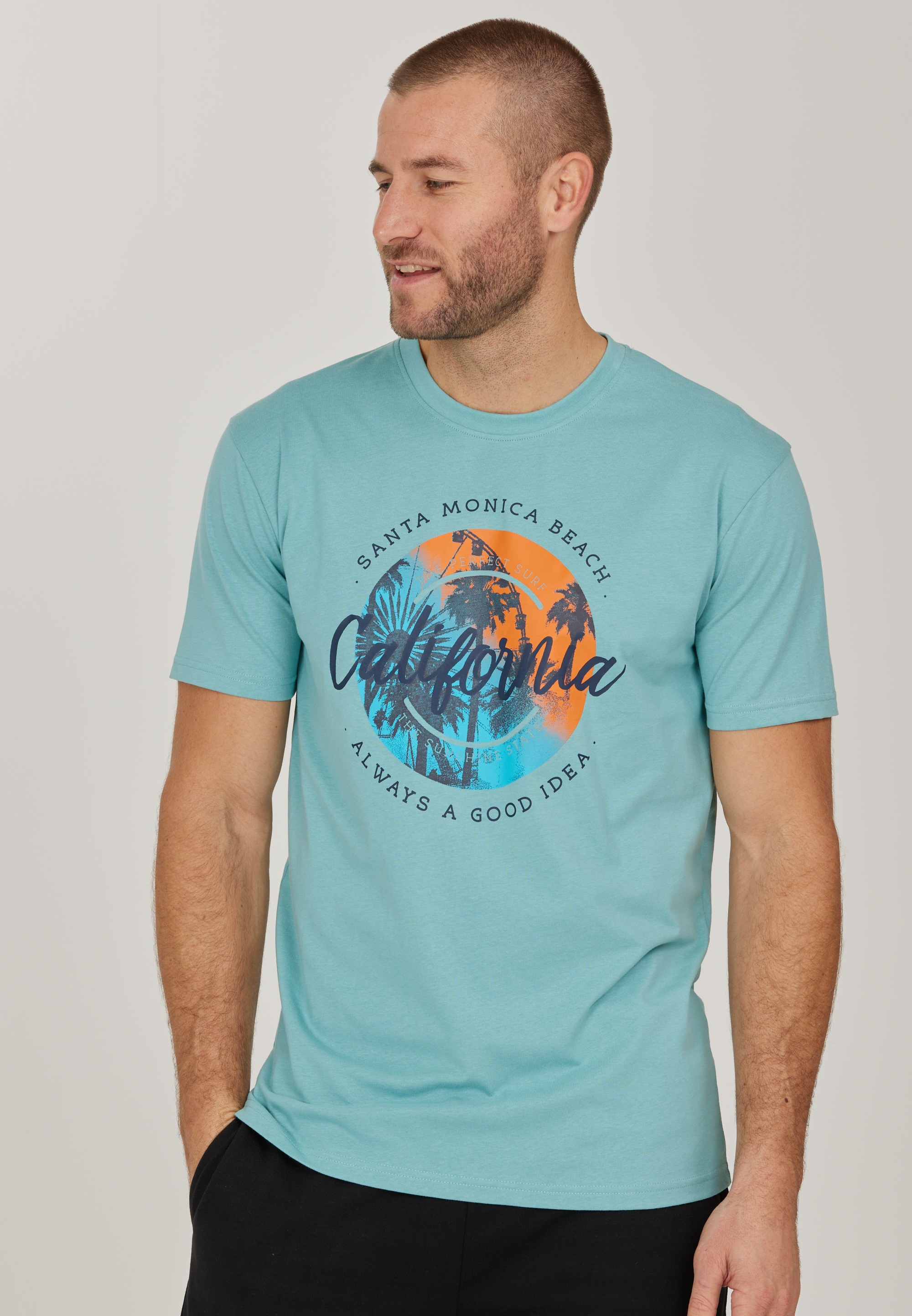 CRUZ T-Shirt »Edmund«, mit coolem Print