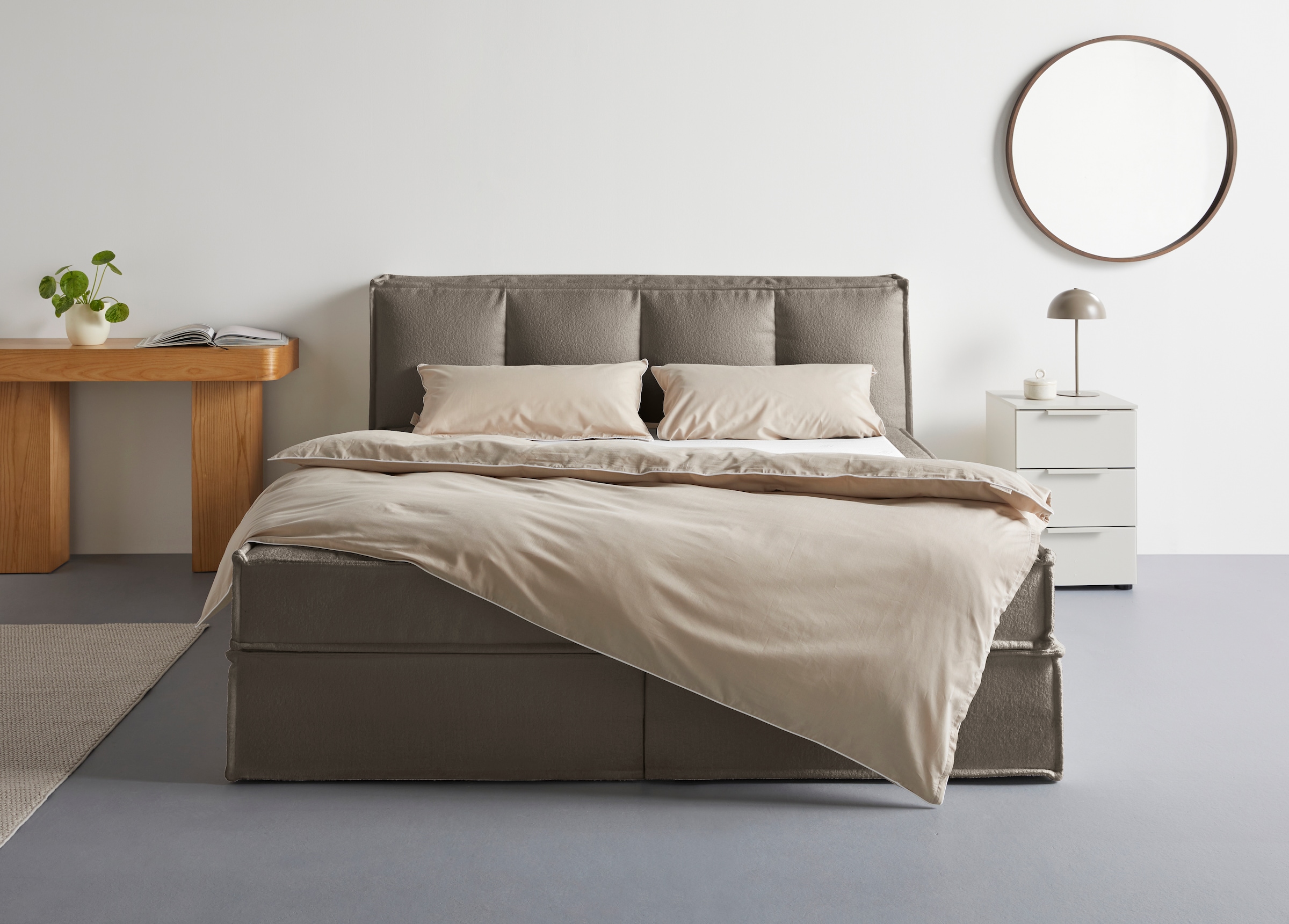 LeGer Home by Lena Gercke 1100000002199 "Addyson" Härtegrade H2, H3 und H4 wählbar, Boxspringbett inkl. Topper, 2 Matratzen