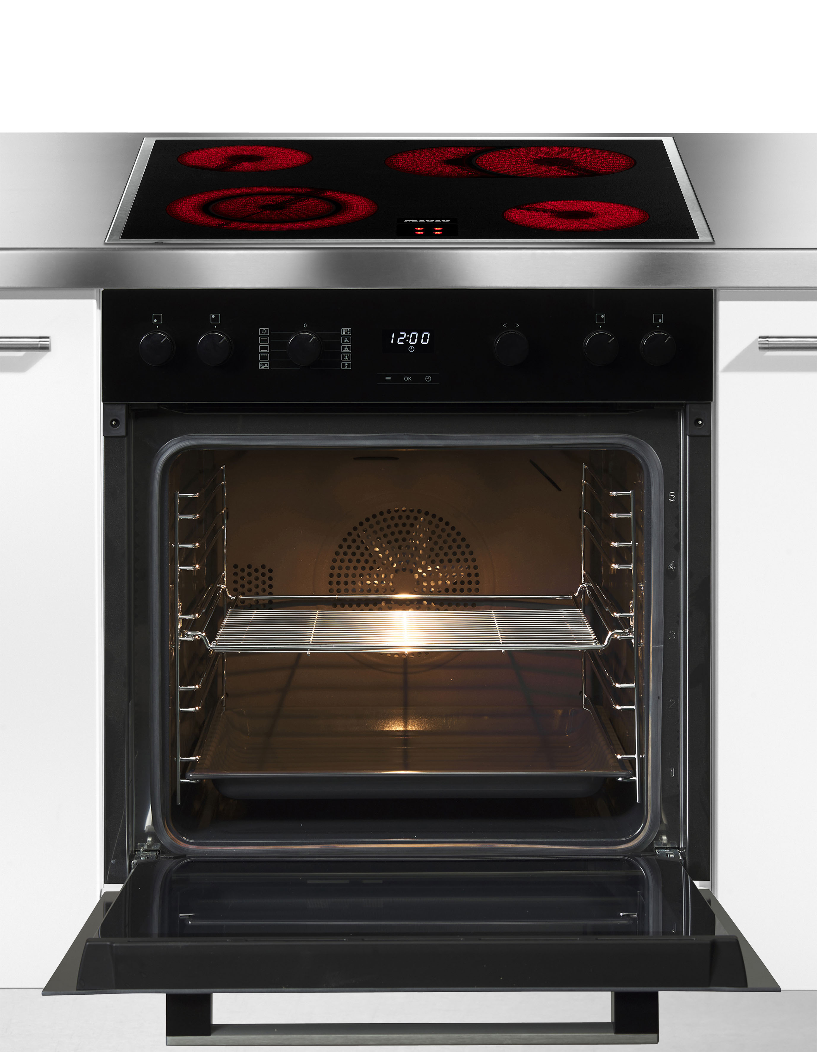 Thumbnail - Miele Elektro-Herd-Set "H 2455E D OBSW/EDST + KM 6003 LPT" Herd-Set - Kombination aus Herd und flexibel nutzbarem Kochfe...