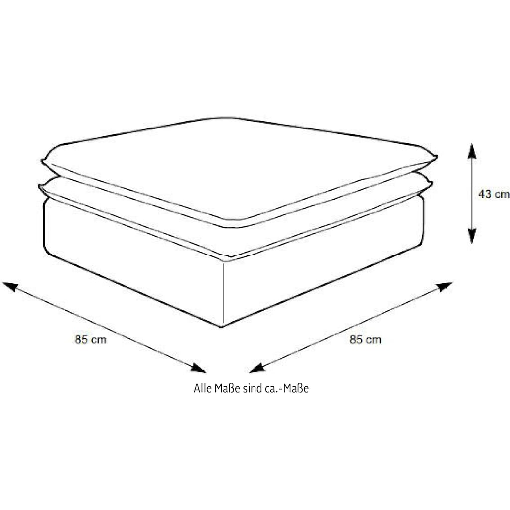 Places of Style Polstersessel »PIAGGE«, (2 tlg.), Hochwertiger Cord, Loveseat und Loveseat-Hocker im Set