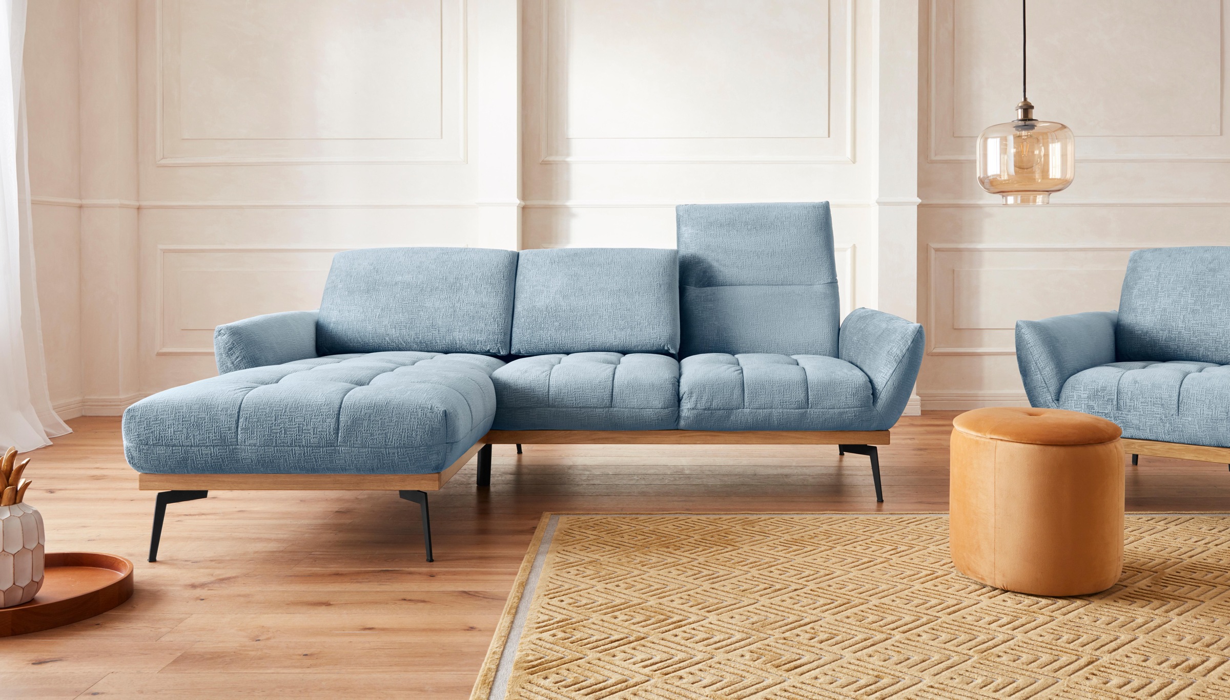 exxpo - sofa fashion Ecksofa "Palic, inkl. Rückenverstellung, bequem, elega günstig online kaufen