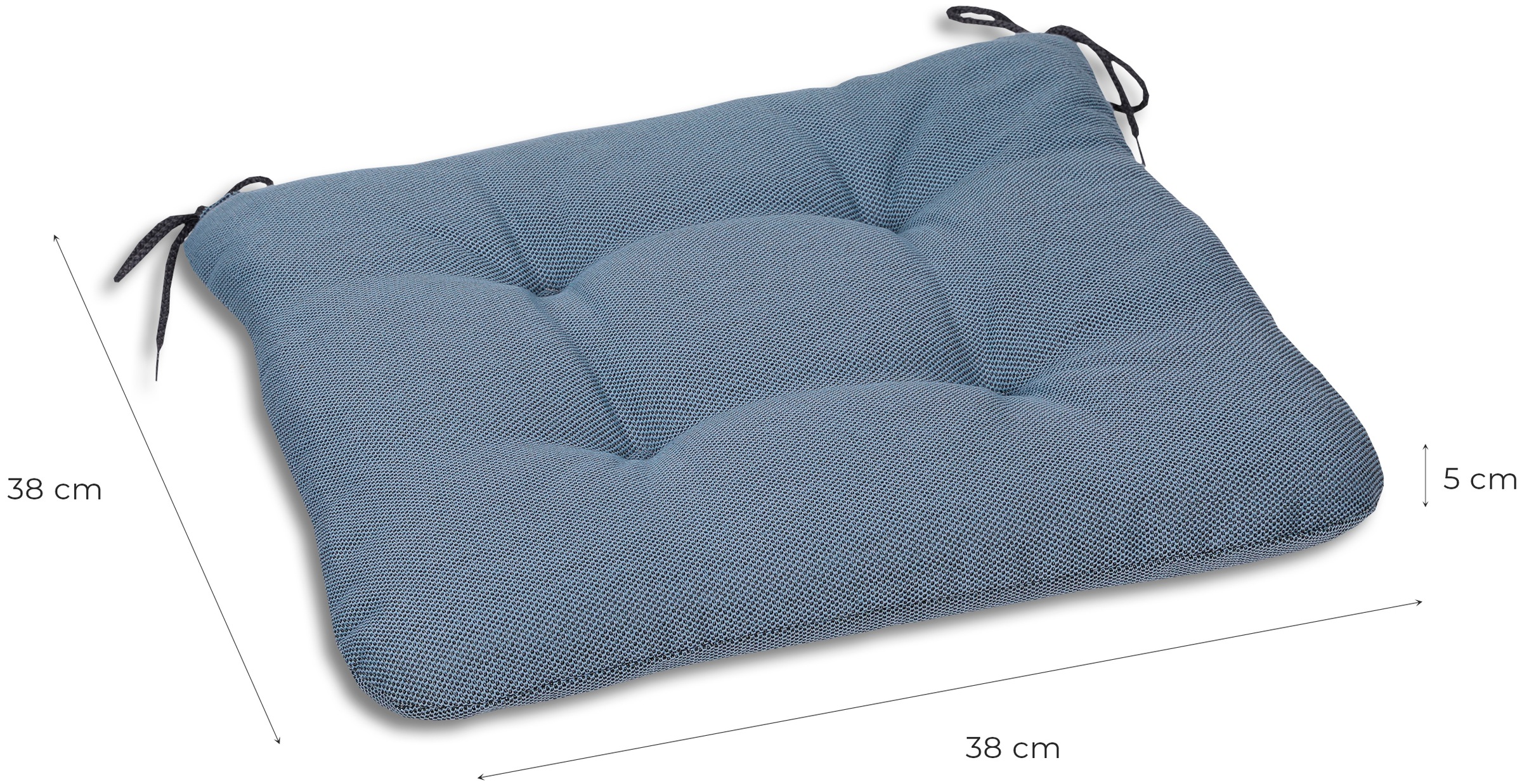 GO-DE Sitzauflage »Carina«, Maße ca.: 38 cm x 38 cm x 5 cm