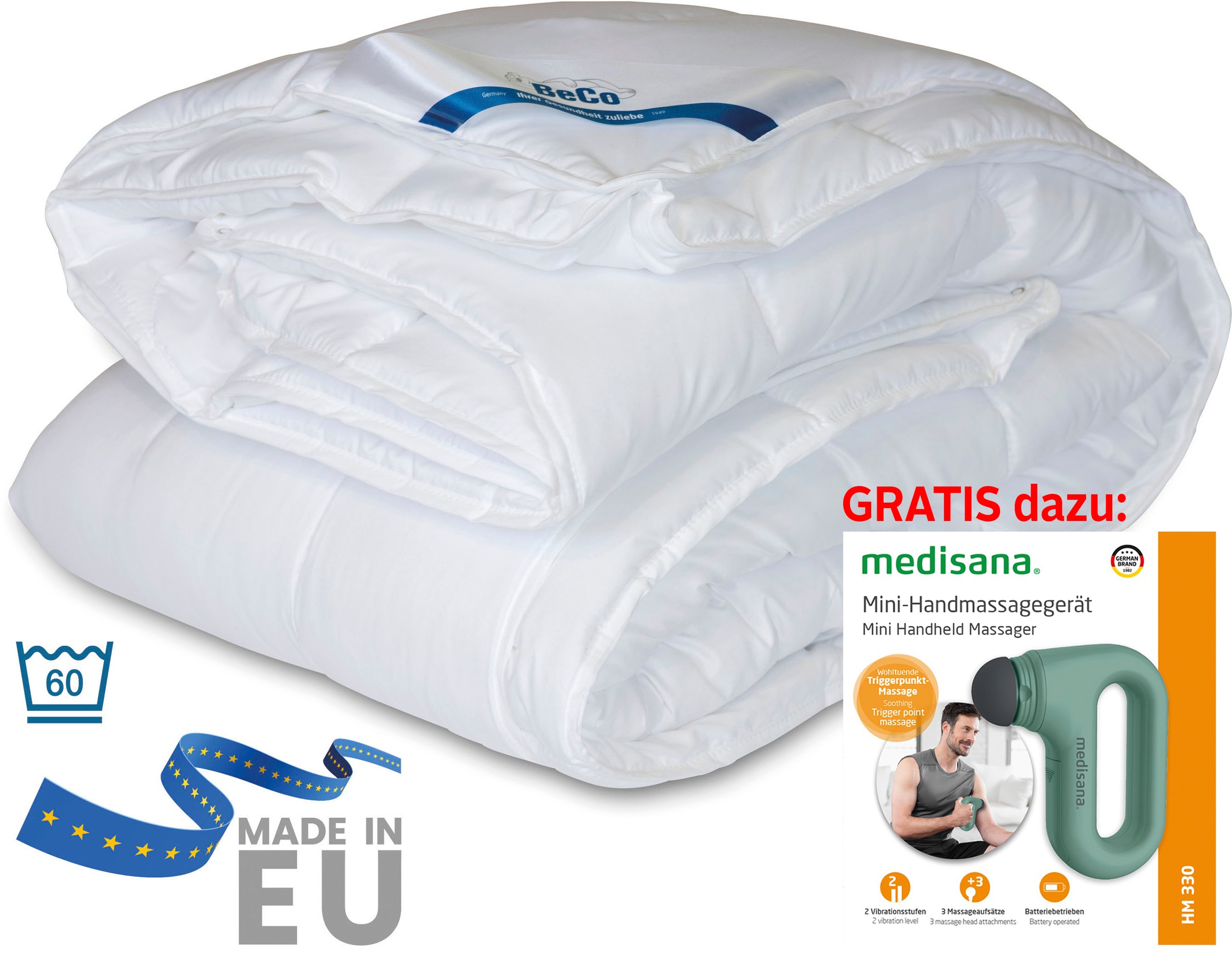 Beco Microfaserbettdecke + Microfaserkissen "Royal Soft Duo, Bettdecken mit günstig online kaufen