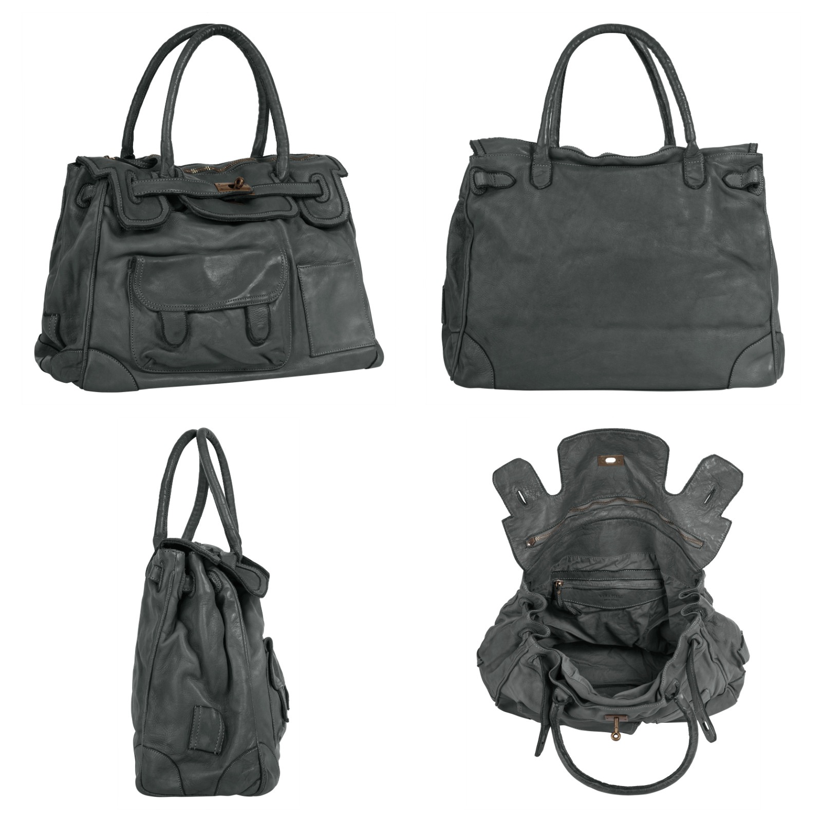 Samantha Look Shopper, echt Leder, Made in Italy