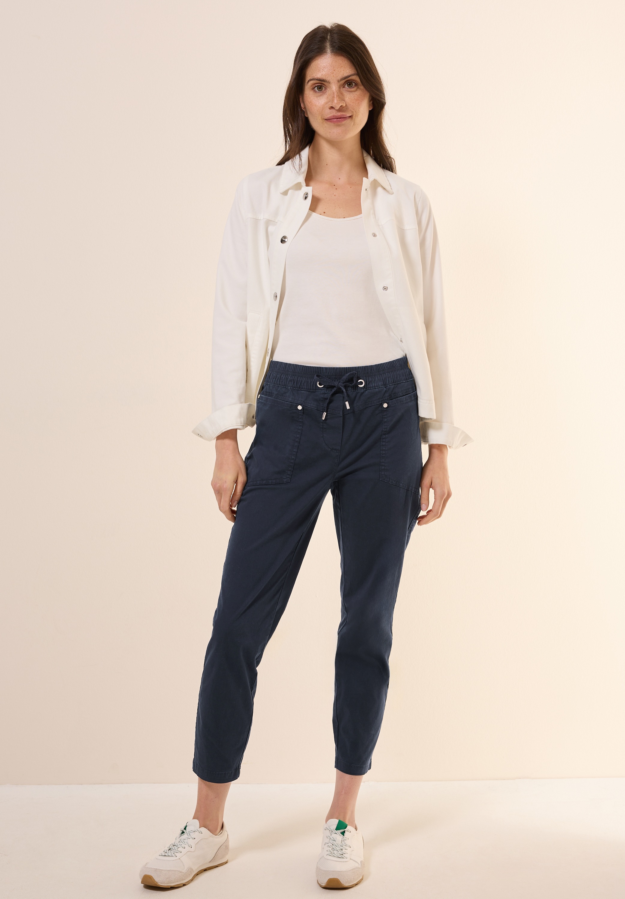 Thumbnail - Cecil Röhrenhose aus Baumwolle mit Stretchanteil