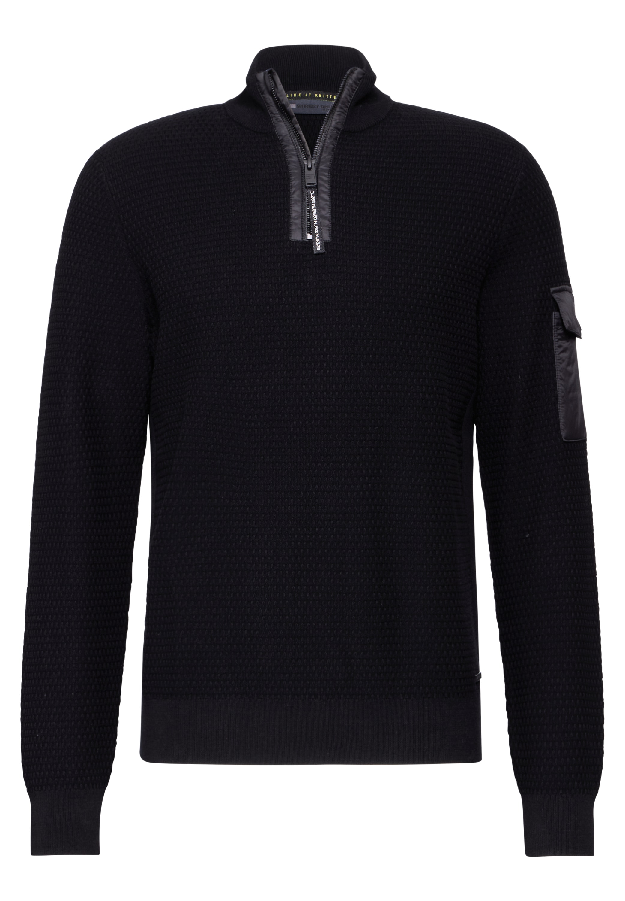 STREET ONE MEN Rollkragenpullover, mit Taschen-Detail