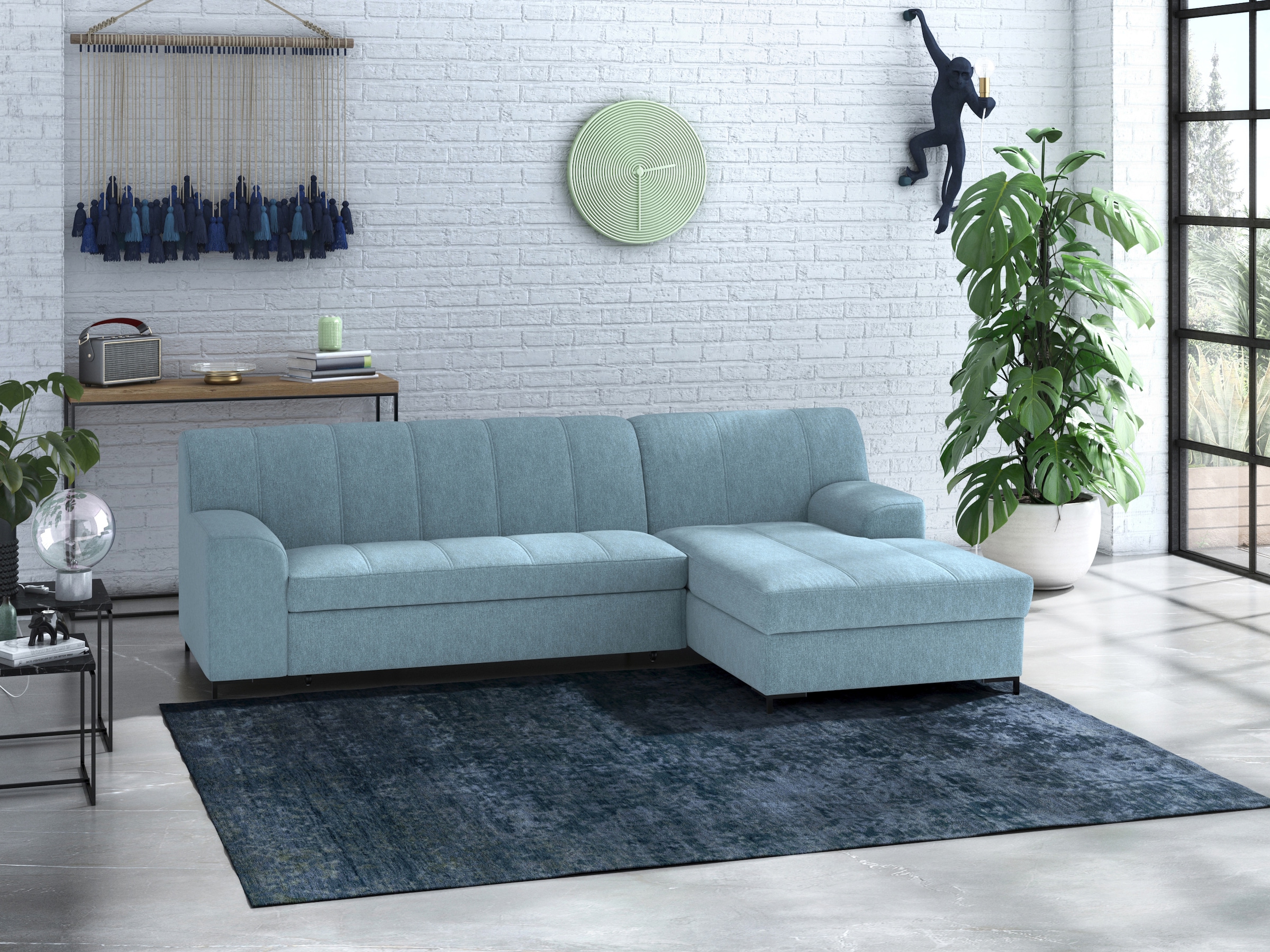 Home affaire Ecksofa "Balme L-Form" Inkl. Zierkissen, wahlweise mit Bettfun günstig online kaufen