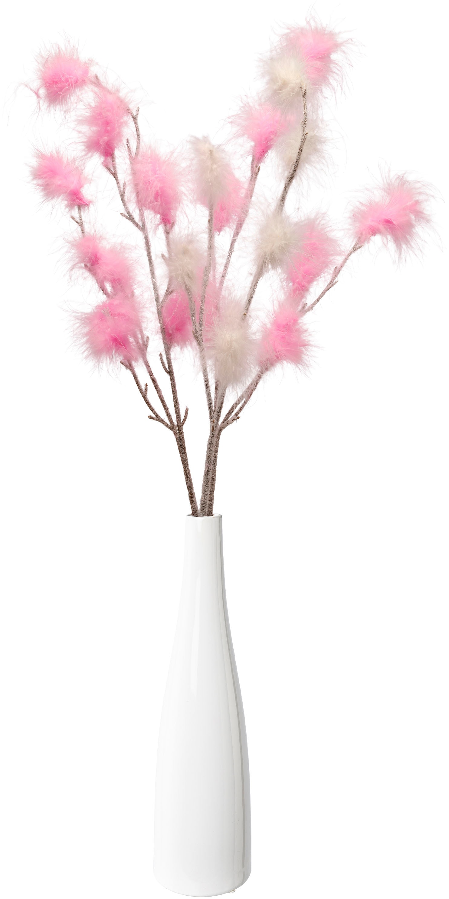 Creativ home Tischvase "Vase mit Federzweigen", (4 St.), für die moderne Ei günstig online kaufen