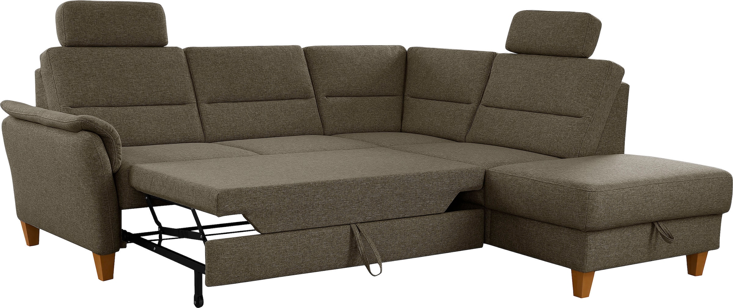 Home affaire Ecksofa »Palmera L-Form«, Federkern, wahlweise mit Bettfunktion und mit/ohne Stauraum