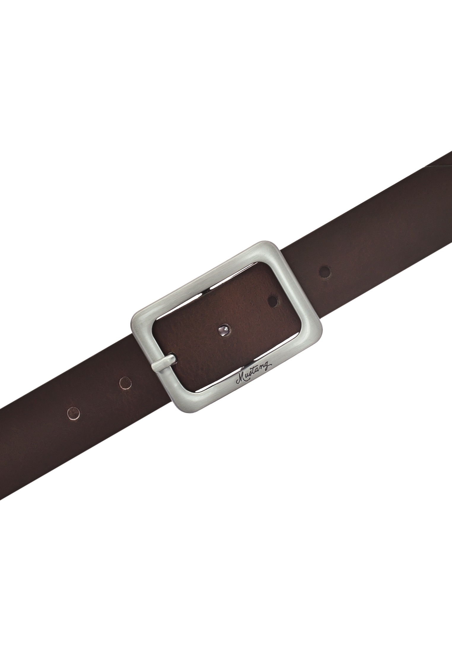 MUSTANG Ledergürtel Eckige, mattfarbene Schließe, 3,5 cm günstig online kaufen