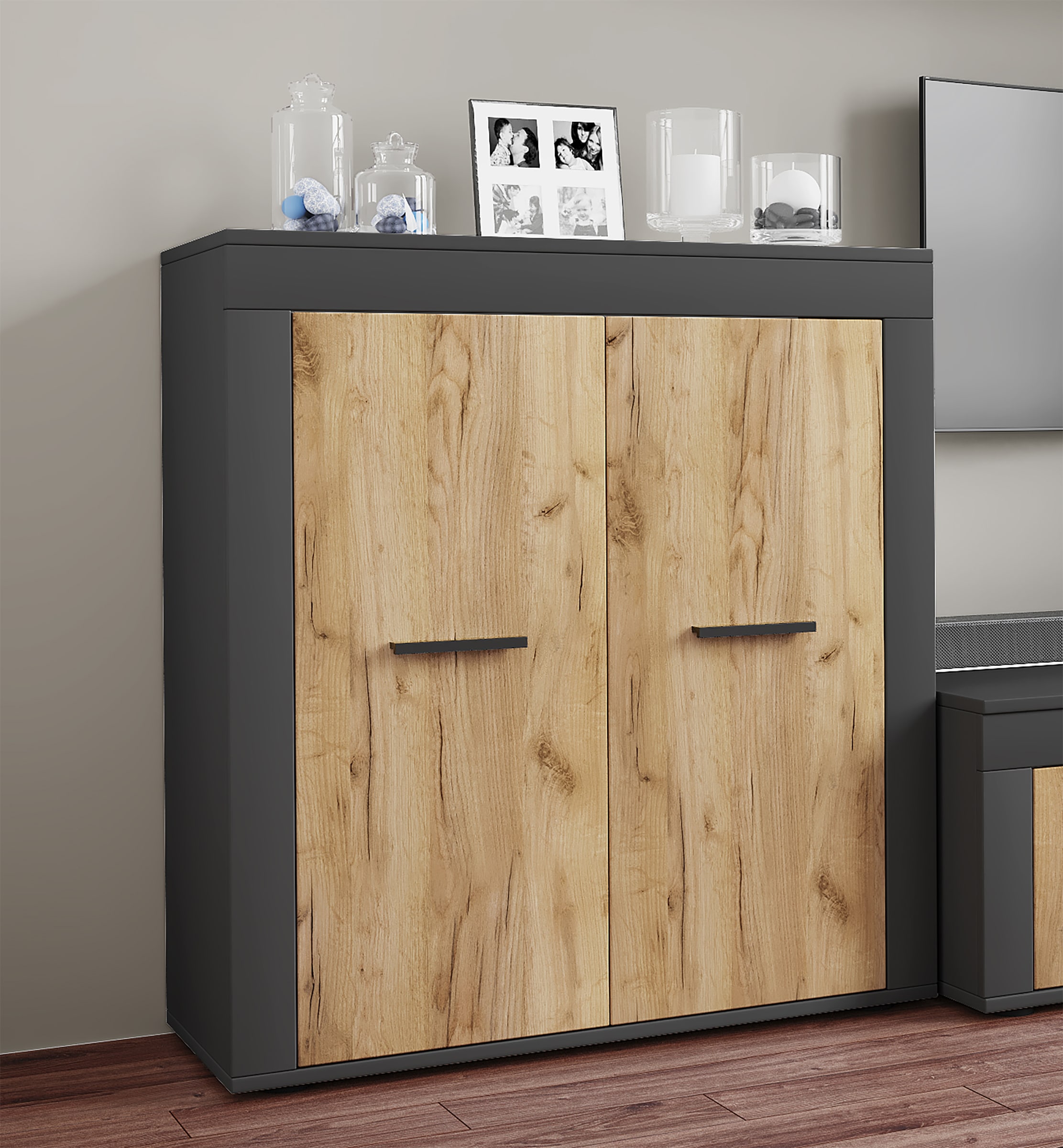 VCM Kommode »Holz Kommode Sideboard Anrichte Usilo 2 Drehtüren«