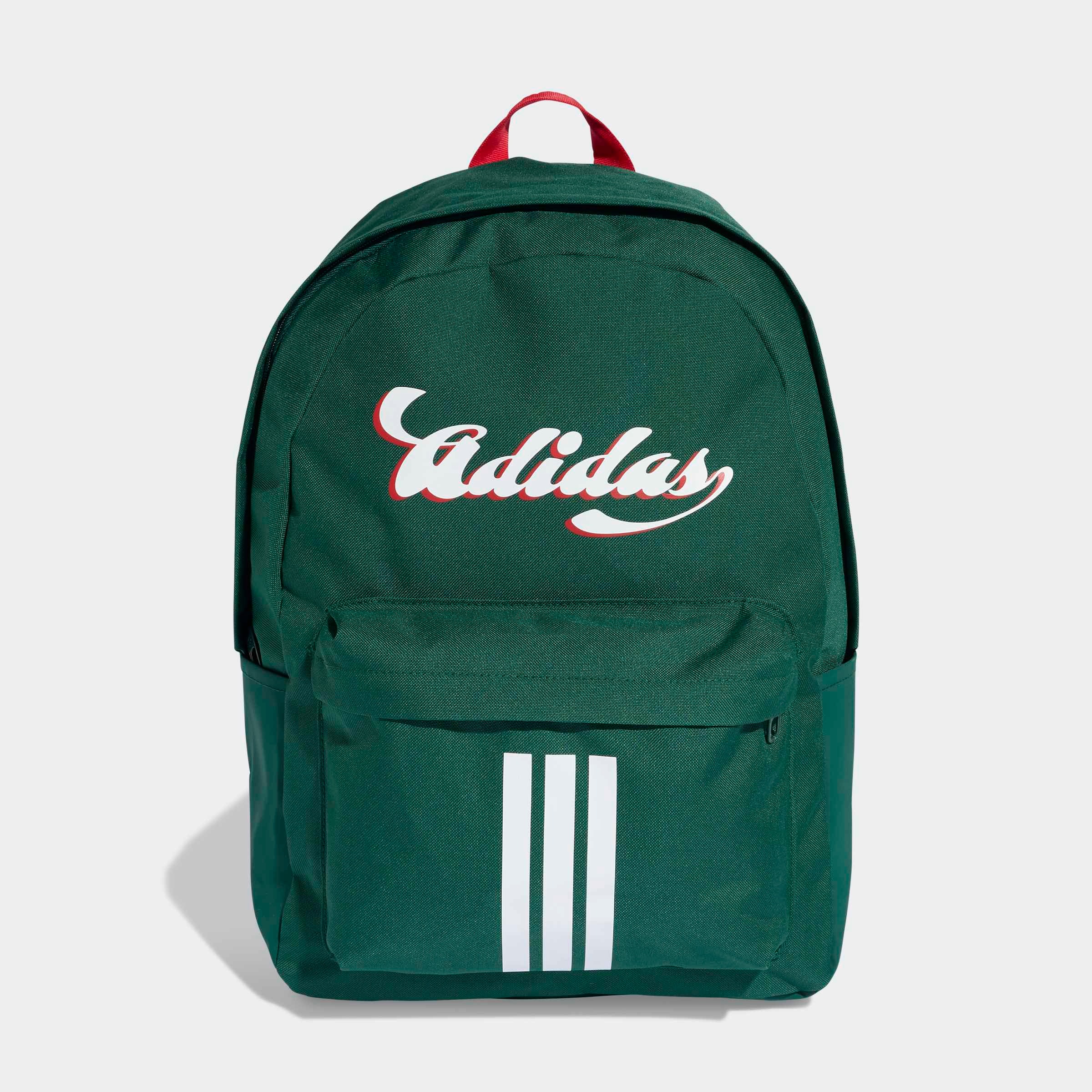 Rucksack ADIDAS PERFORMANCE "ADIDAS TIRO GRAFIK II", team dunkelgrün, better scarlet, Rucksäcke, Damen, Obermaterial: 100% Polyester, Rucksack