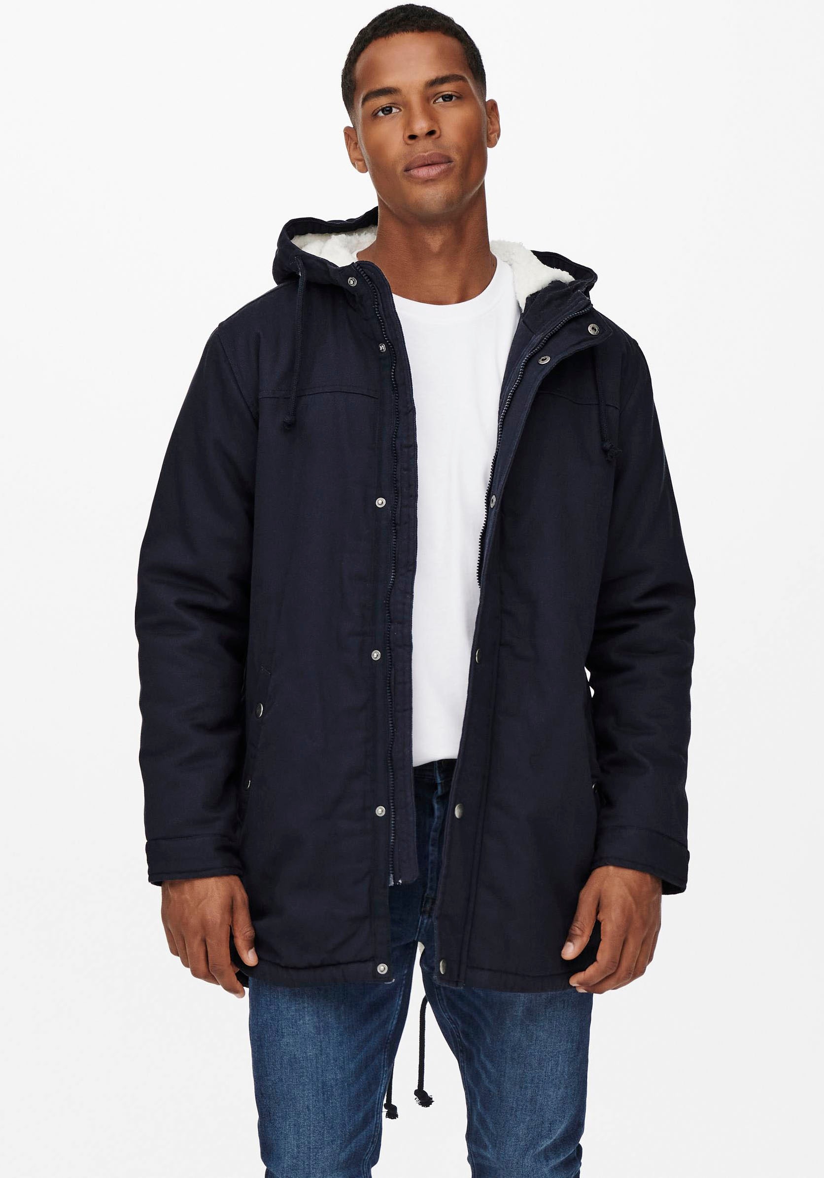 ONLY & SONS Parka "ONSALEXANDER LIFE PARKA OTW VD" mit Kapuze Polyester, re günstig online kaufen