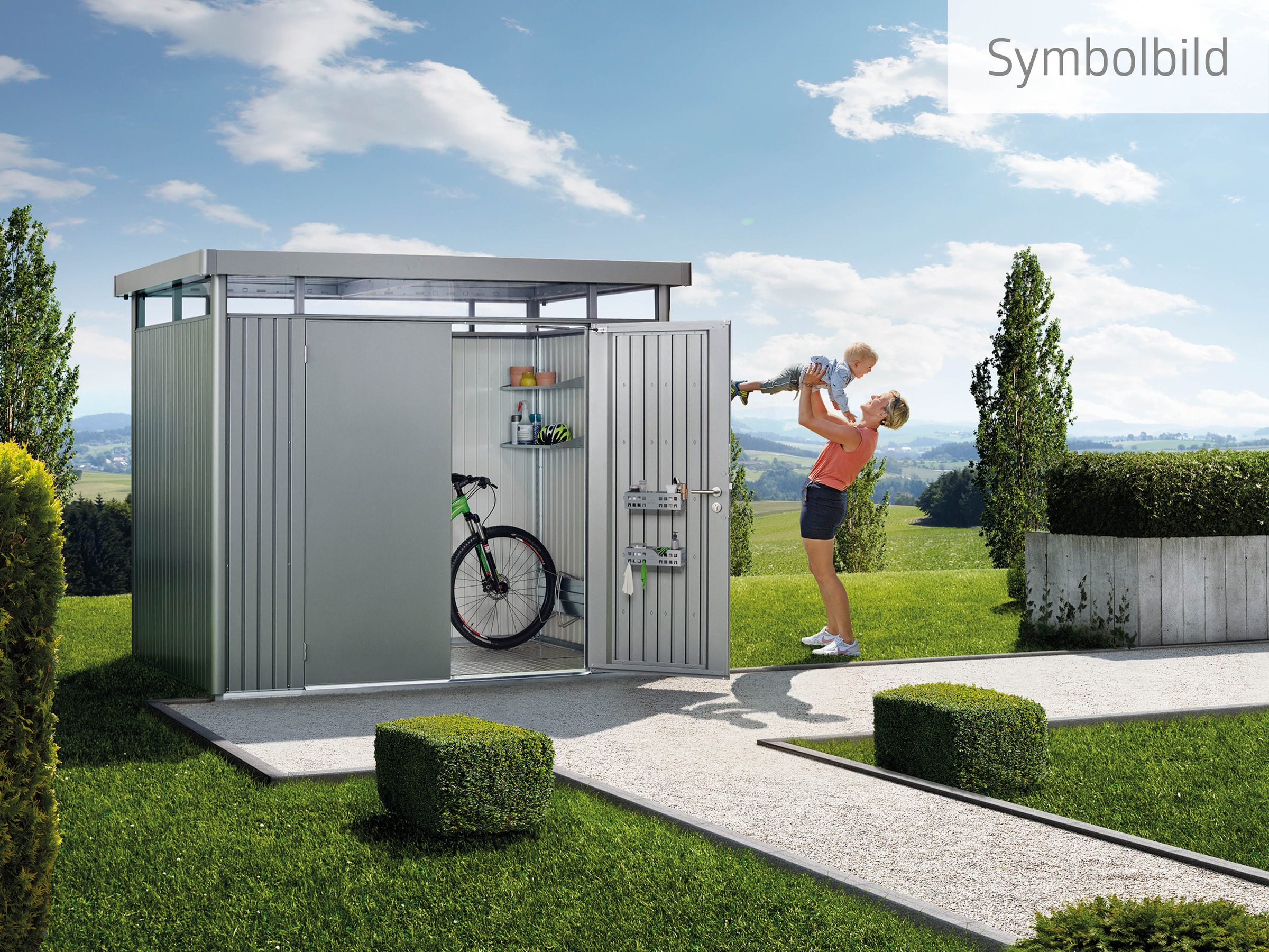 Biohort Gerätehaus "HIGHLINE Gr. H2, verschiedene Farben" stylisches Metall günstig online kaufen