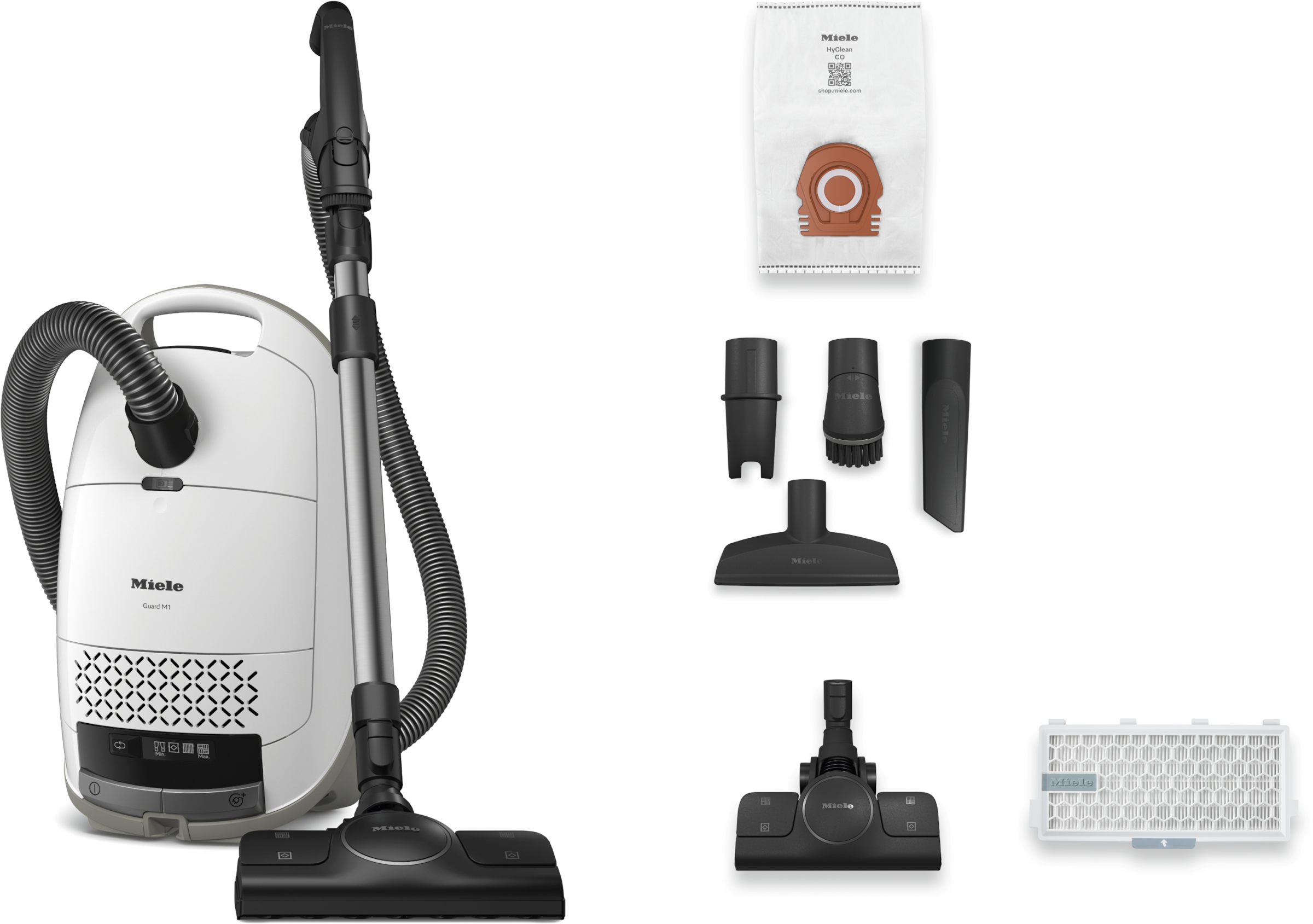 Miele Bodenstaubsauger »Guard M1 Performance mit ComfortFit, Nachfolger Complete C3 Starlight«, 800 W, mit Beutel, HEPA AirClean, integriertes Zubehör, 11 m Aktionsradius