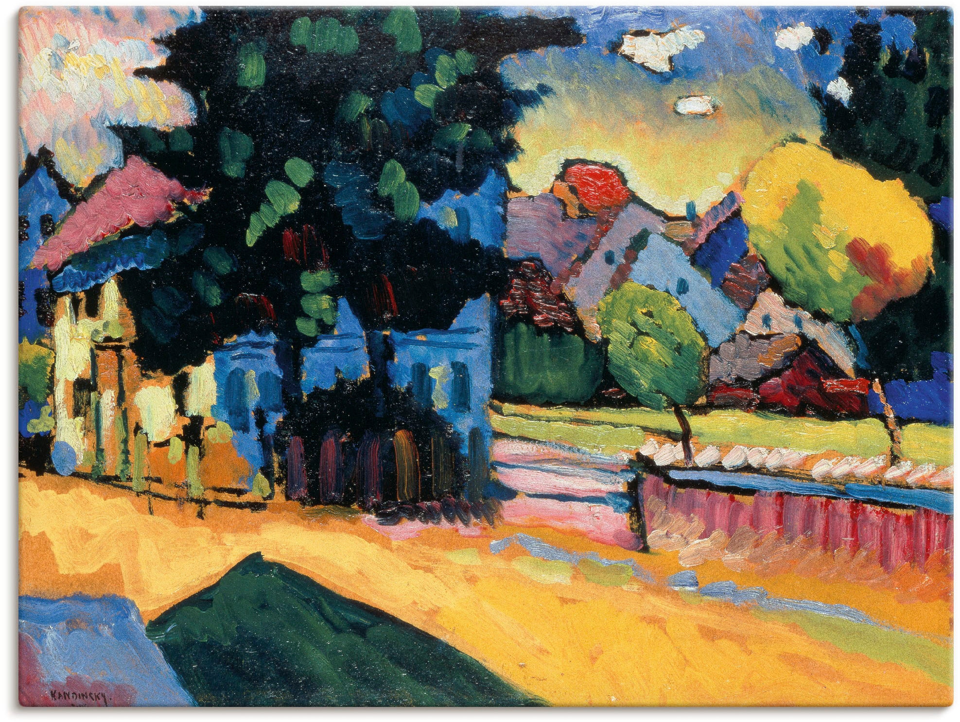 Artland Wandbild »Murnau versch. zur Studie in mit Poster BAUR oder St.), | Größen Haus«, (1 Wandaufkleber - Europa, bestellen als Leinwandbild, Landschaft
