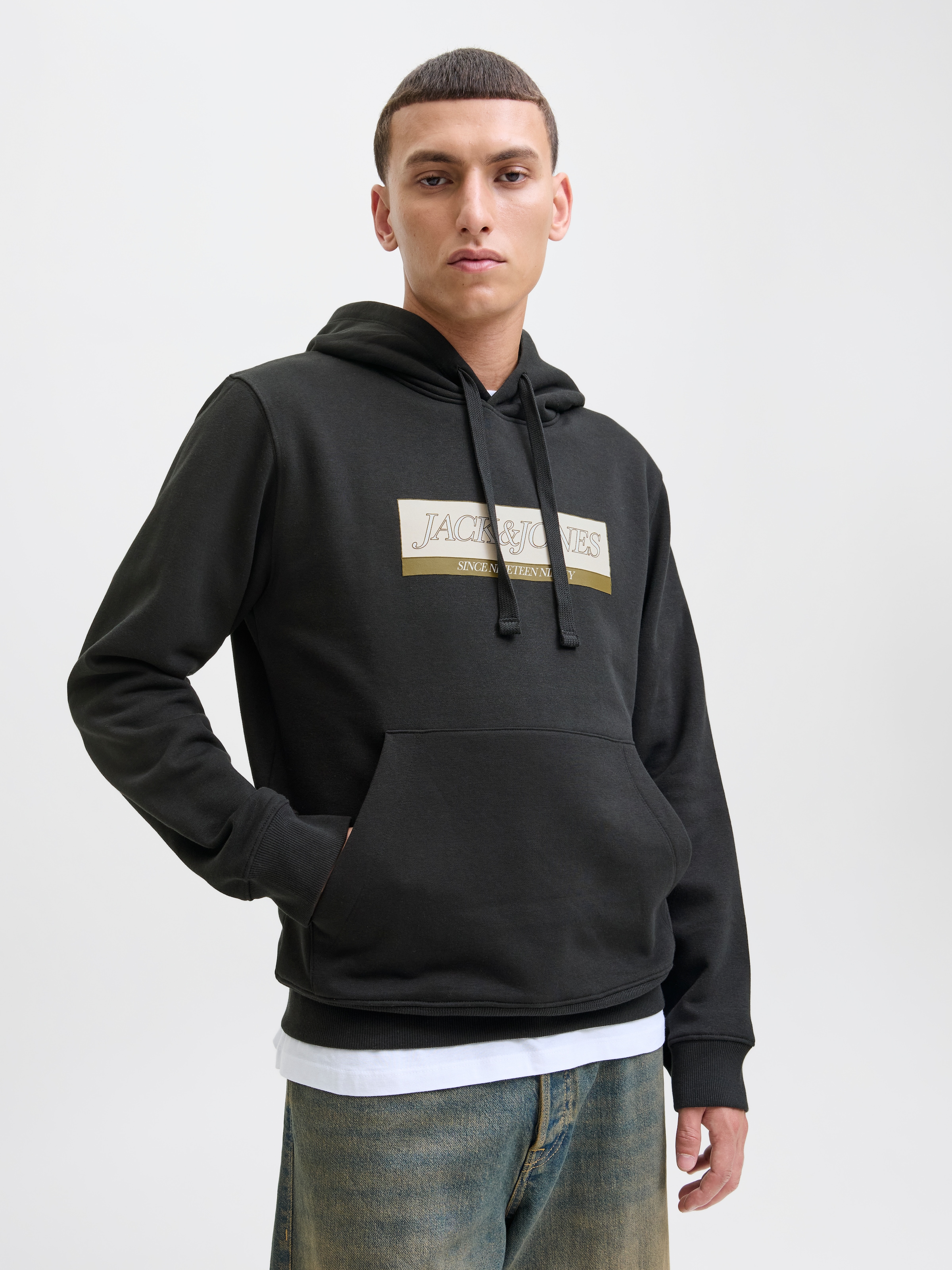 Jack & Jones Kapuzensweatshirt "JORINWOOD BLOCK BRANDING SWEAT HOOD" günstig online kaufen