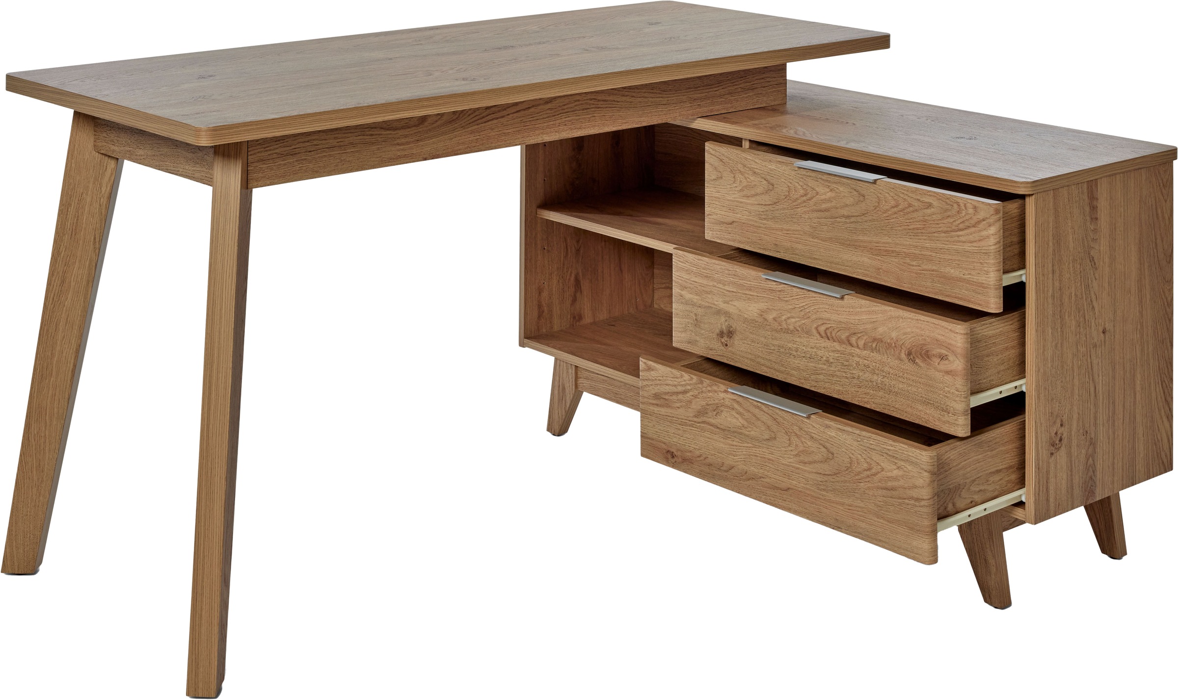 Jahnke Eckschreibtisch »LIBRE D 240 E«, (1 St.), wechselseitig montierbar, Breite ca. 140 cm