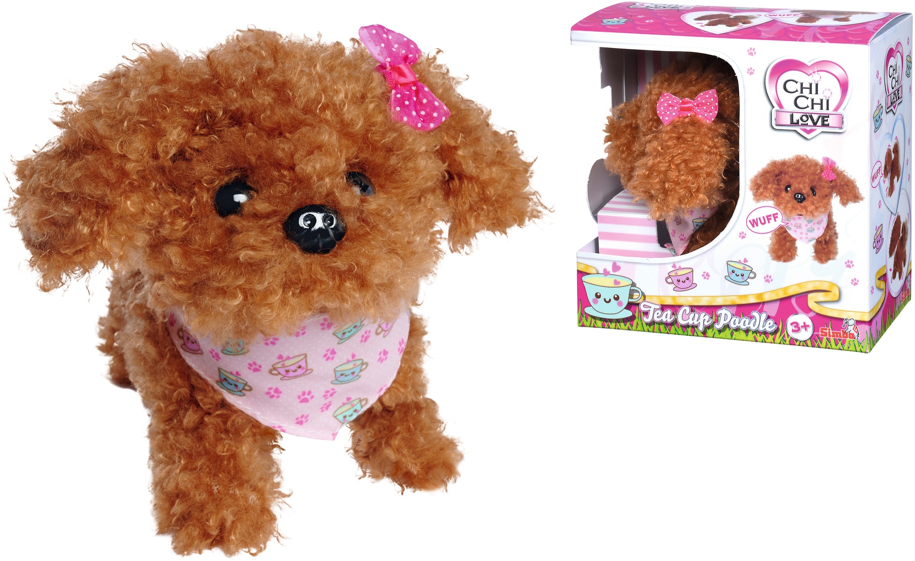 SIMBA Plüschfigur »Chi Chi Love, Tea Cup Poodle Puppy«, mit Soundeffekten