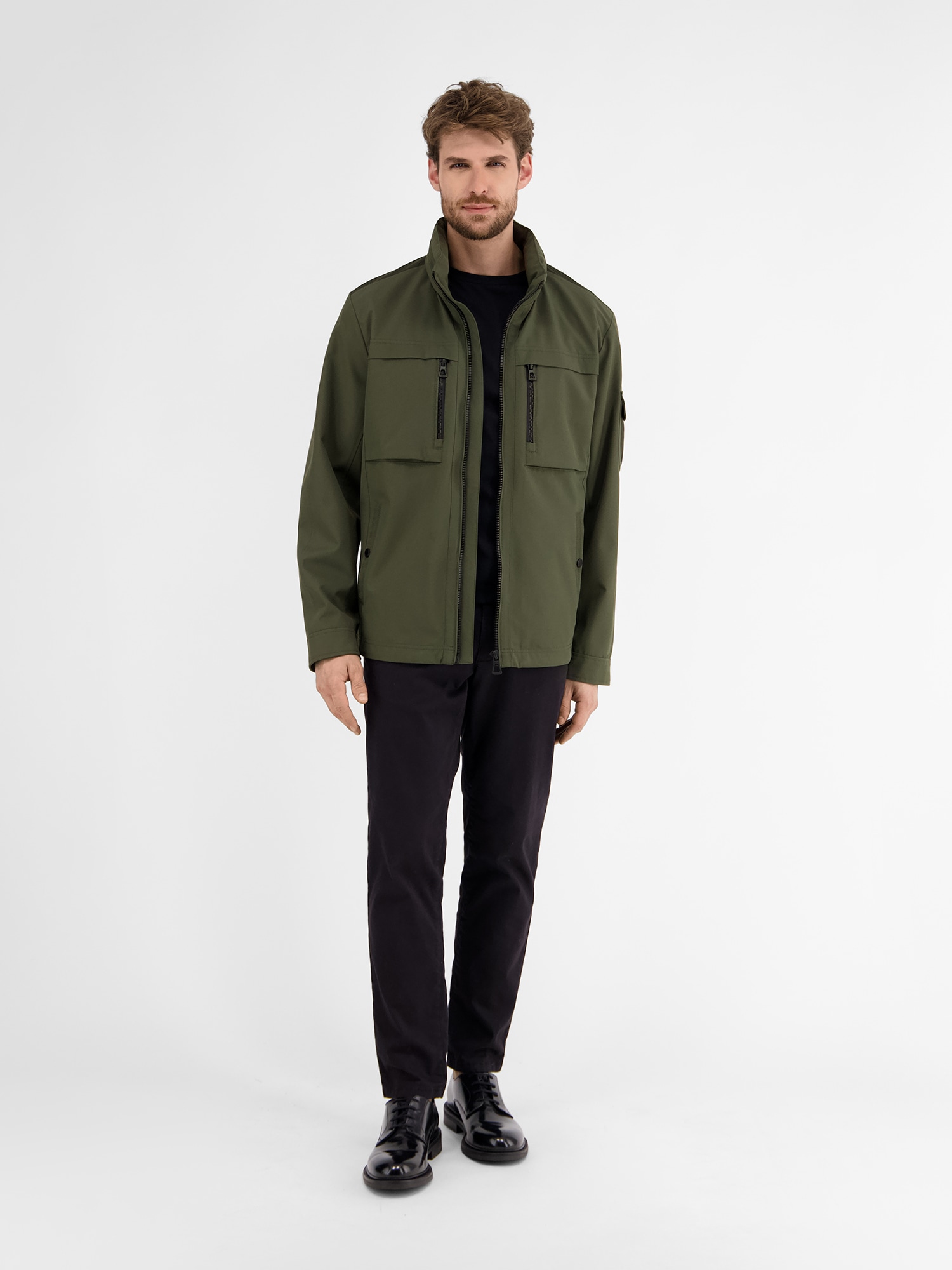LERROS Outdoorjacke »LERROS Shell-Blouson mit Kapuze«, mit Kapuze, Wasser- und windabweisend, atmungsaktiv