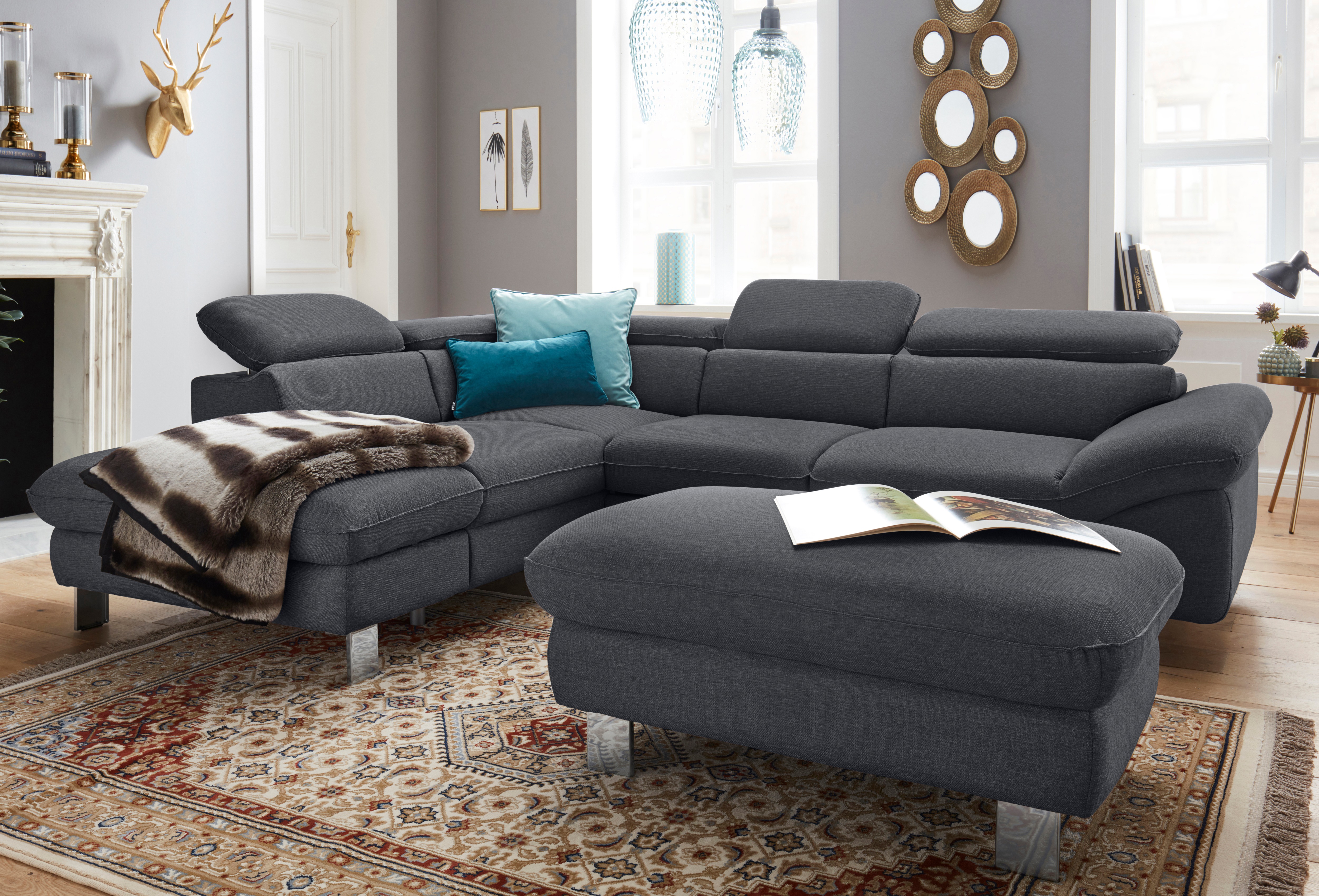 Thumbnail - COTTA Ecksofa "Driver L-Form", mit Kopfteilverstellung, wahlweise mit Bettfunktion & Bettkasten