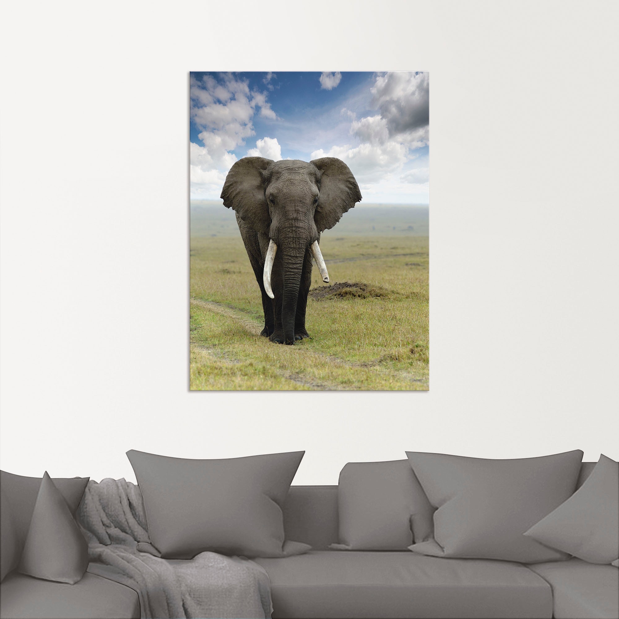 Artland Wandbild »Elefant« Wildtiere 1 Stk. tlg. als Alubild, Outdoorbild, Leinwandbild, Poster in verschied. Größen