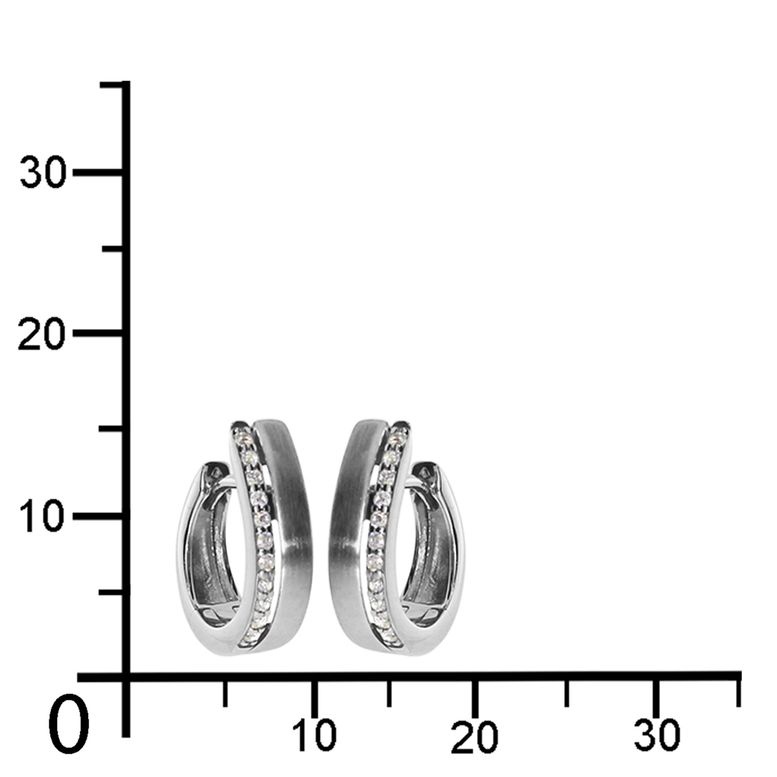 Paar Creolen OSTSEE-SCHMUCK "Ostsee-Schmuck Creole Luzie Creole Luzie", weiß, Ohrringe, Damen, 14 x 4,5mm, Silber 925 (Sterlingsilber) 2
