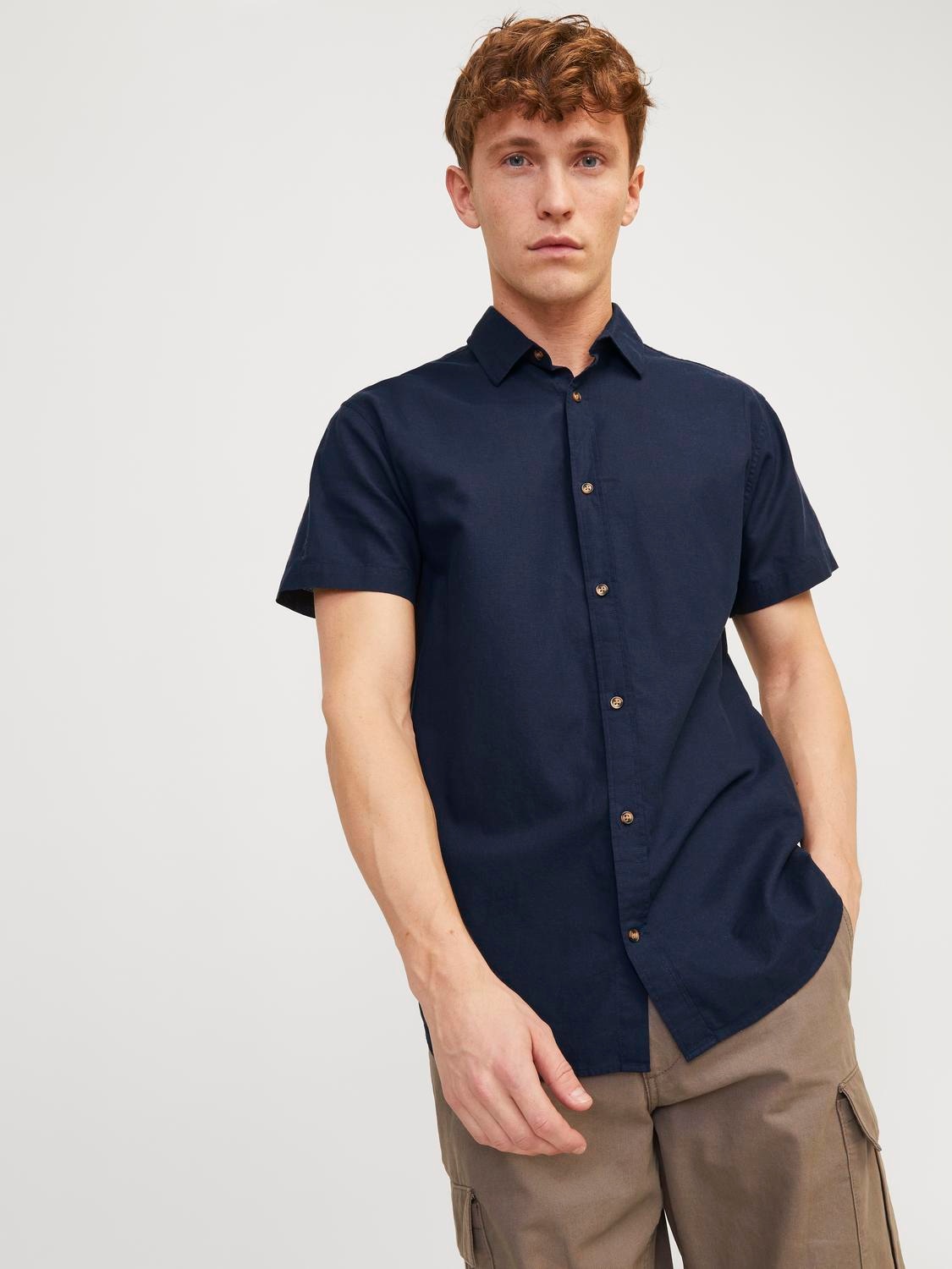 Jack & Jones Kurzarmhemd "JJESUMMER LINEN BLEND SHIRT SS SN" günstig online kaufen