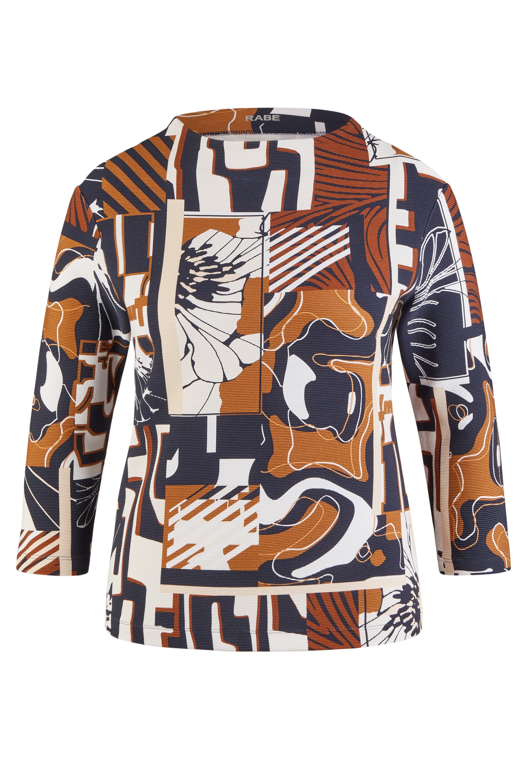 Rabe 3/4-Arm-Shirt, mit grafischem Muster