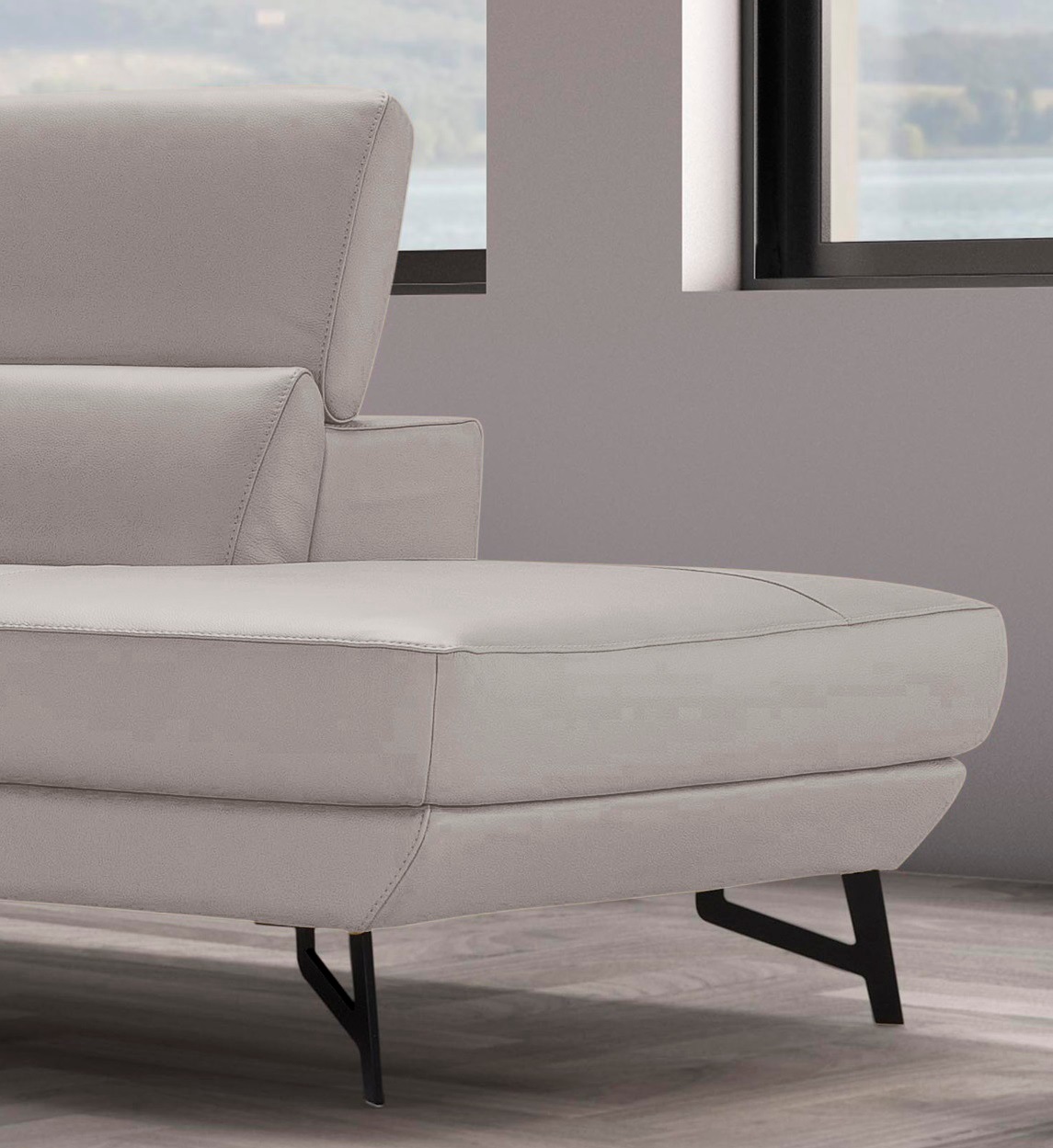 Egoitaliano Ottomane »Narcisa, Designsofa«, mit verstellbarer Kopfstütze, Solitärmöbel als Blickfang