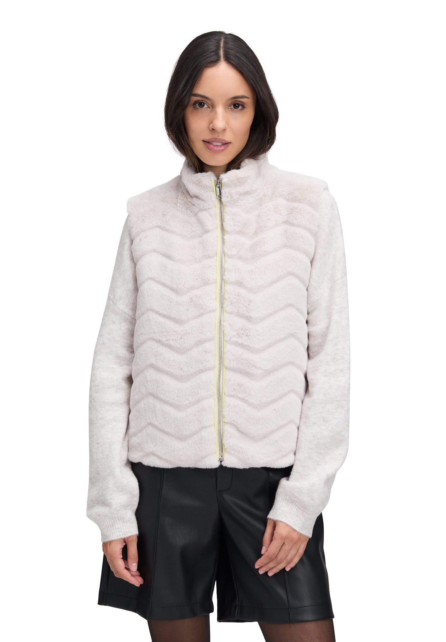 Cartoon Plüschweste "Cartoon Damen Fake Fur-Weste mit hohem Kragen" günstig online kaufen